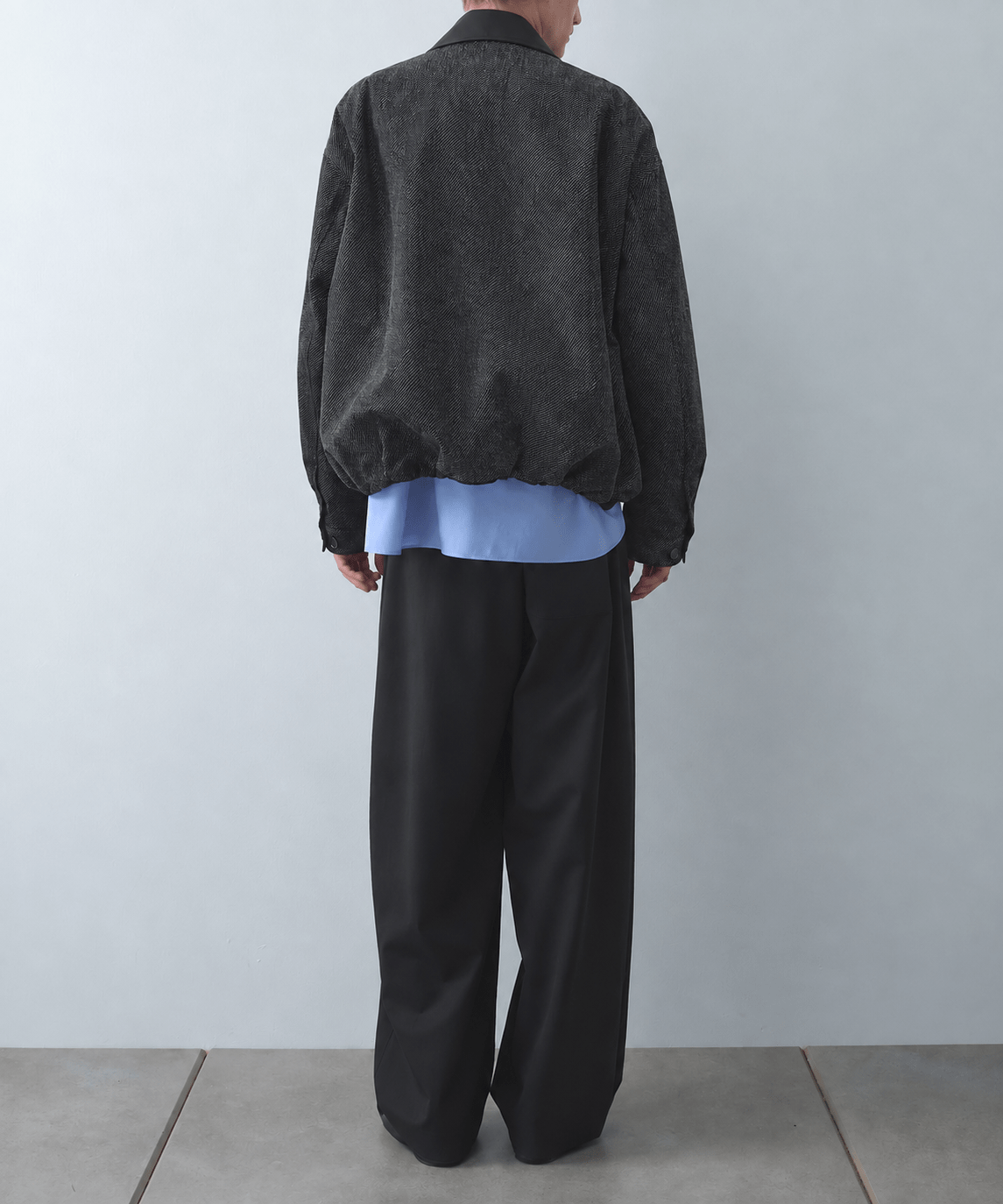 Leather collar Balloon Blouson STUDIOUS