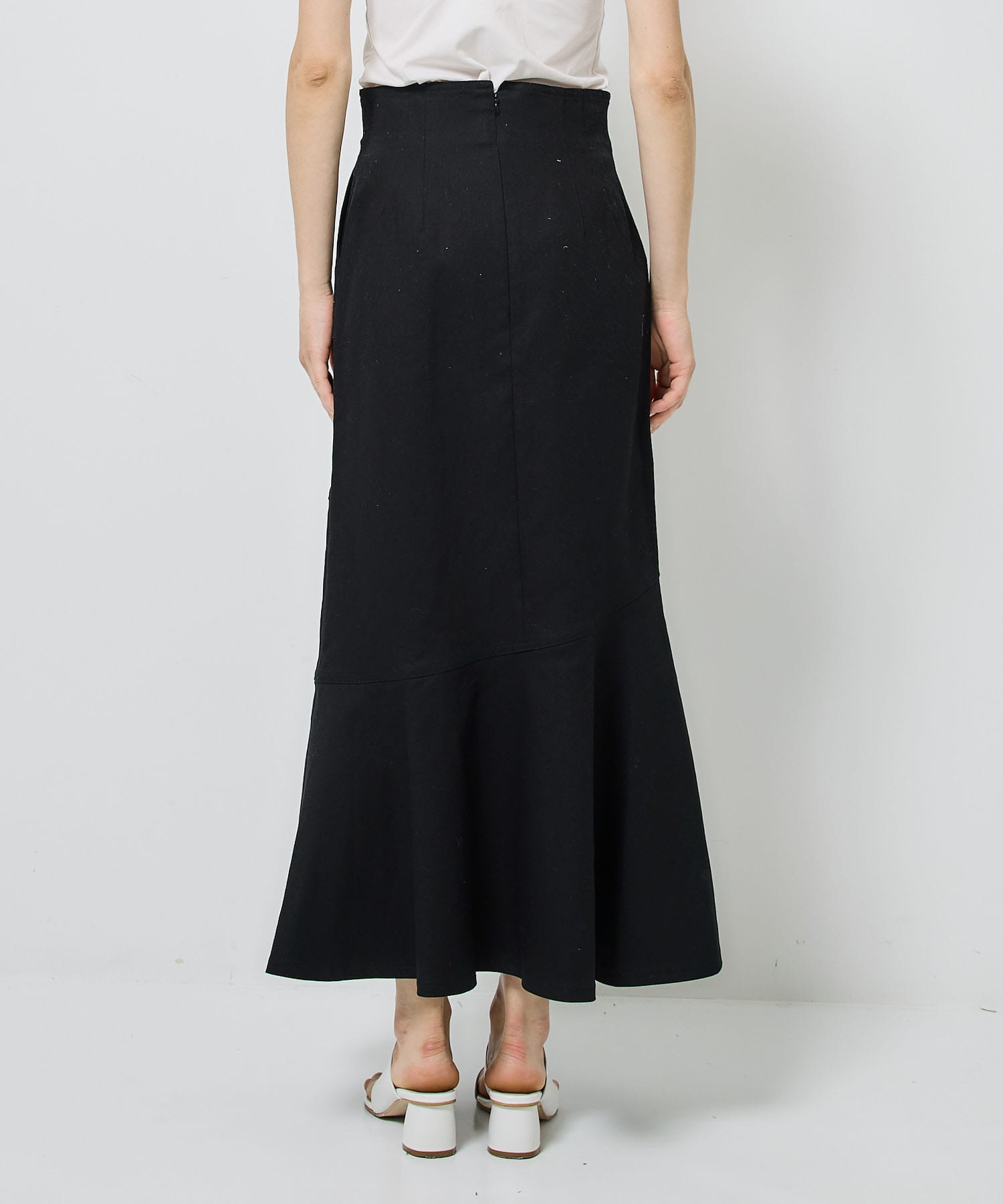 INella〉アシメシームマーメイドスカート(1 BLACK): : WOMENS