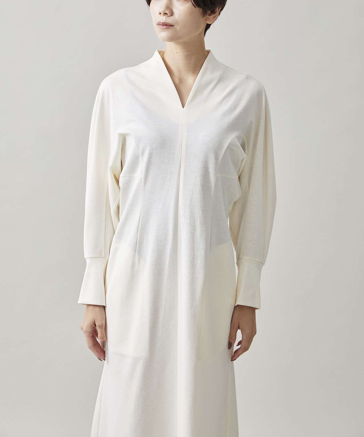 トレフォイル mame V-Neck Classic Cotton Dress サイズ1