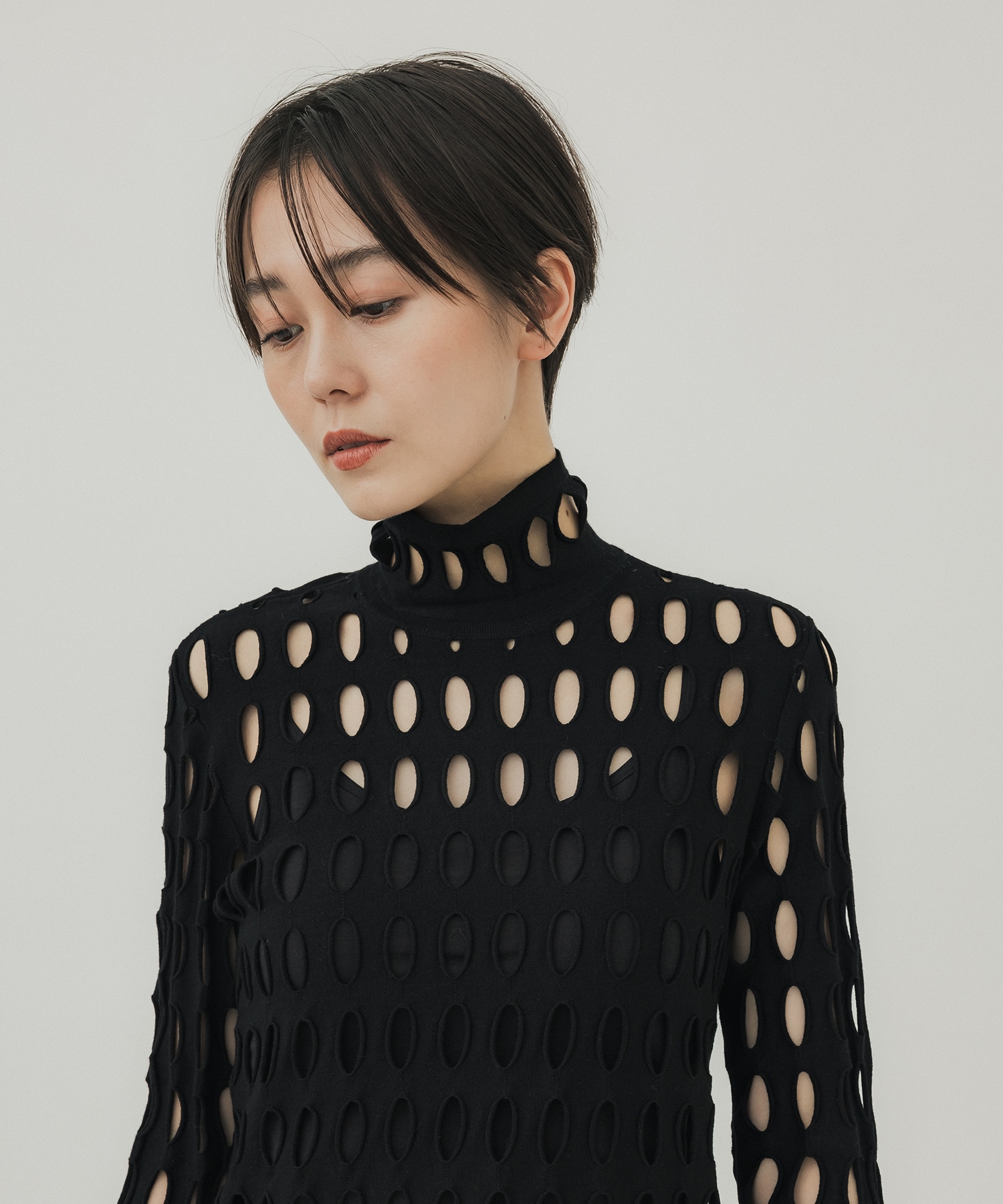 別注HOLE TURTLE KNIT TOPS｜STUDIOUS