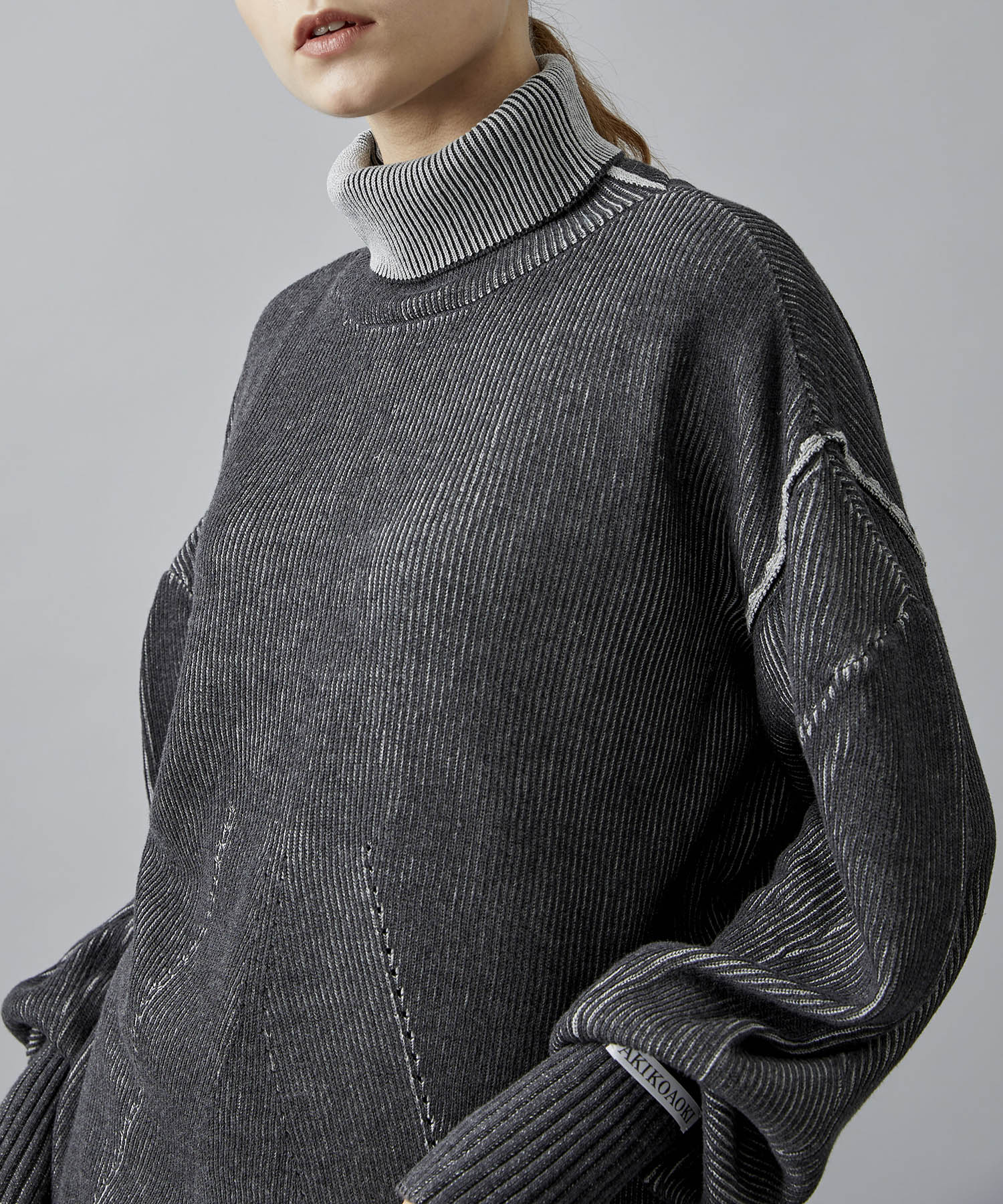 Dual face knit(FREE GREY): AKIKOAOKI: WOMENS| STUDIOUS ONLINE公式 公式セール akikoaoki dual knit ニット/セーター