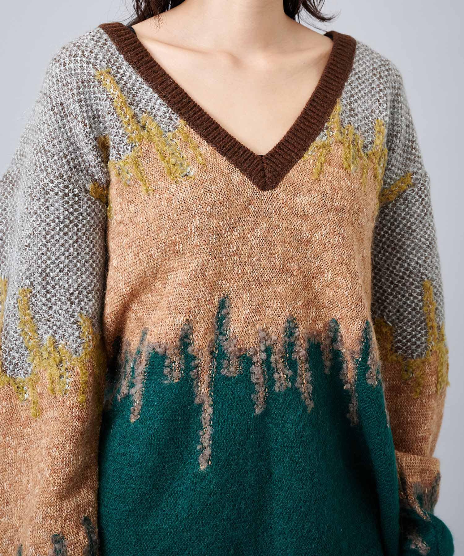 MURRAL/ミューラル】Water mirror knit sweater/ウォーターミラー