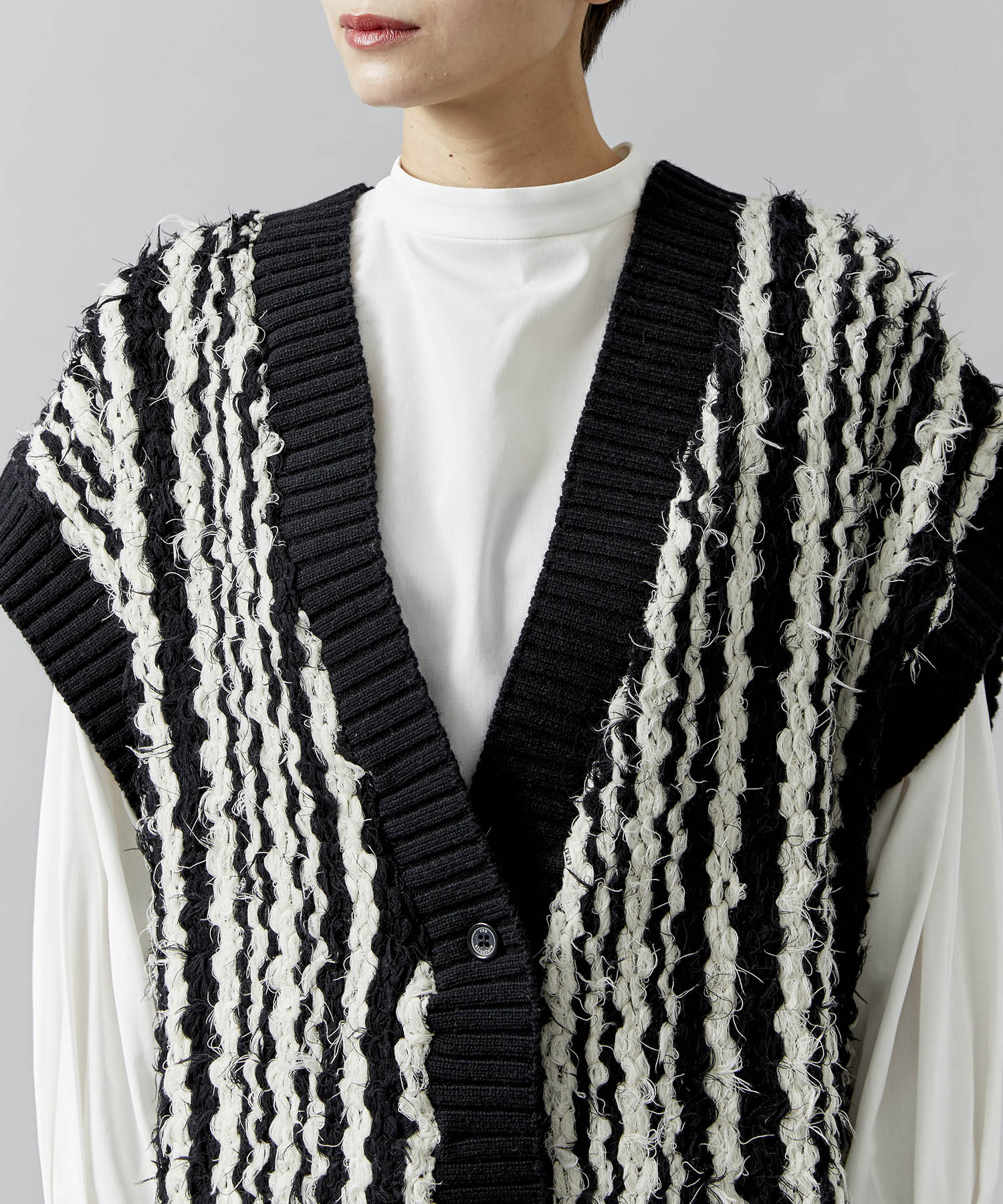 rito structure リトストラクチャー Inlay Knit Vest | shop ...