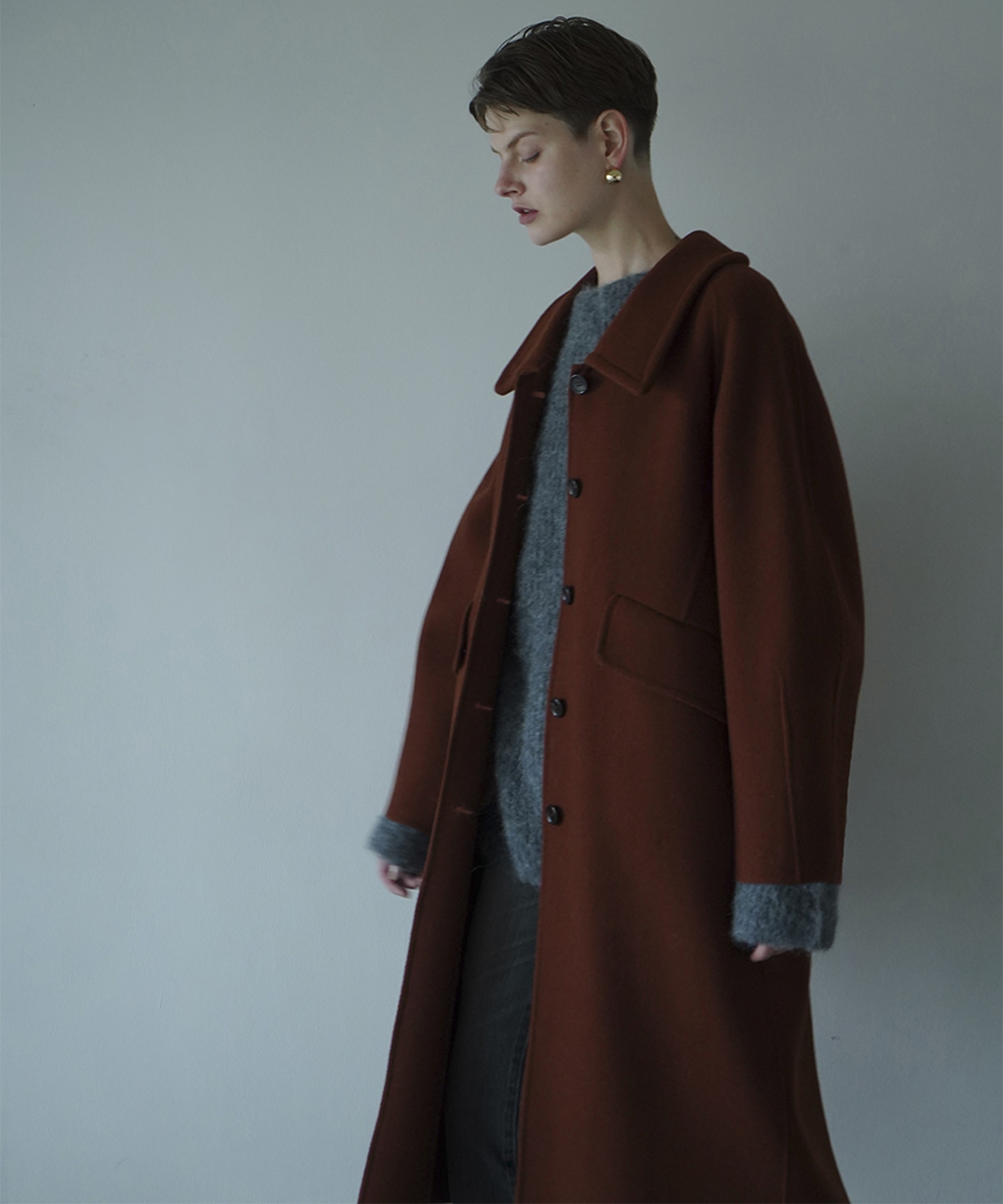 CLANE 】ARCH SLEEVE REVER COAT - ロングコート