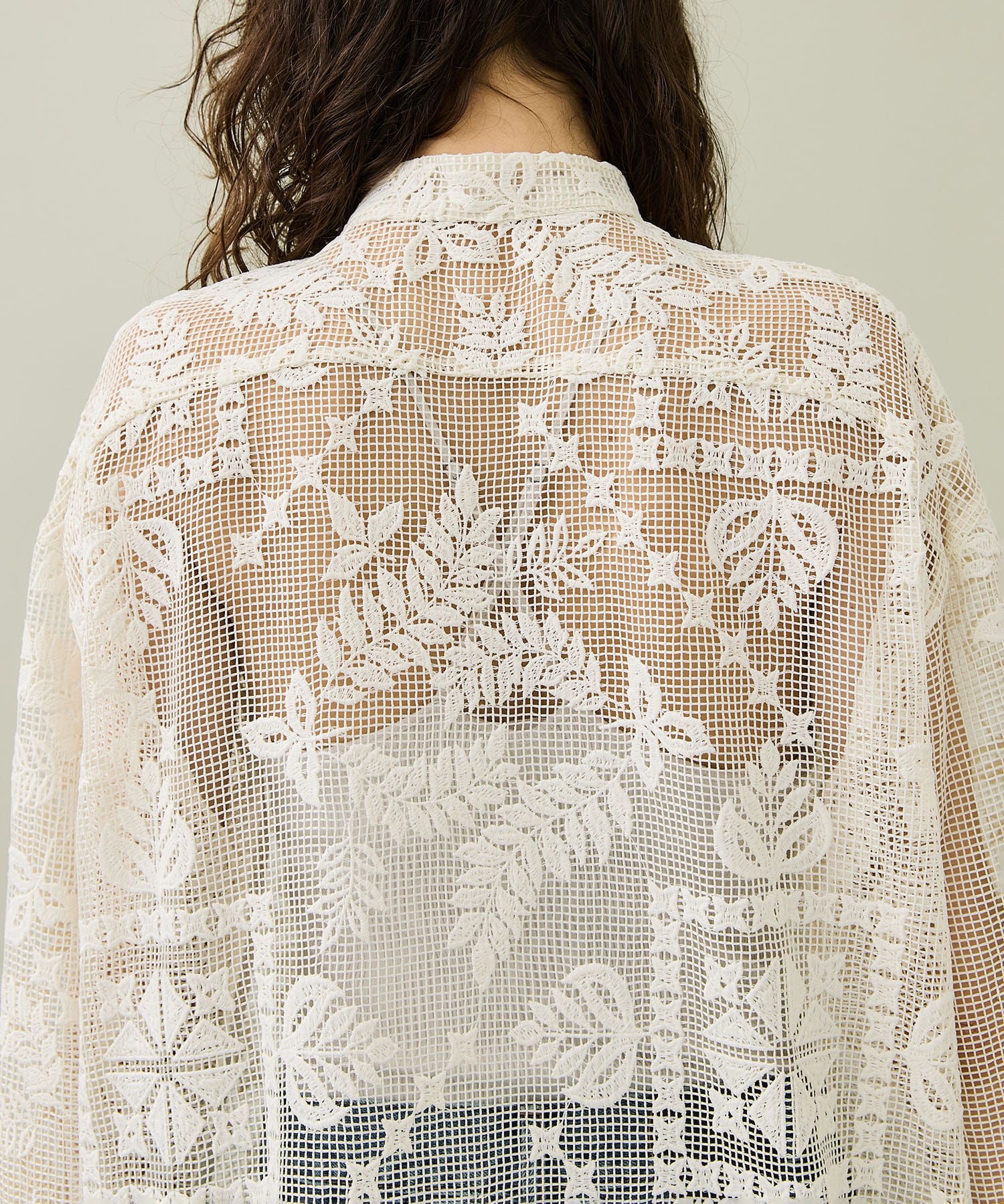 CHEMICAL LACE OVER SHIRT(FREE OFF WHITE): AMERI: WOMENS｜ STUDIOUS 