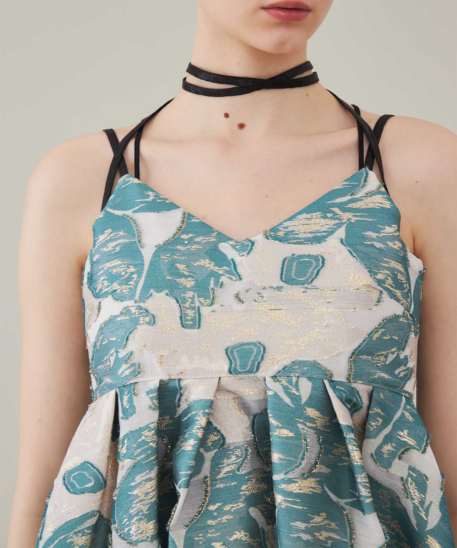 MURRAL / Flower jacquard camisole top | www.unimac.az