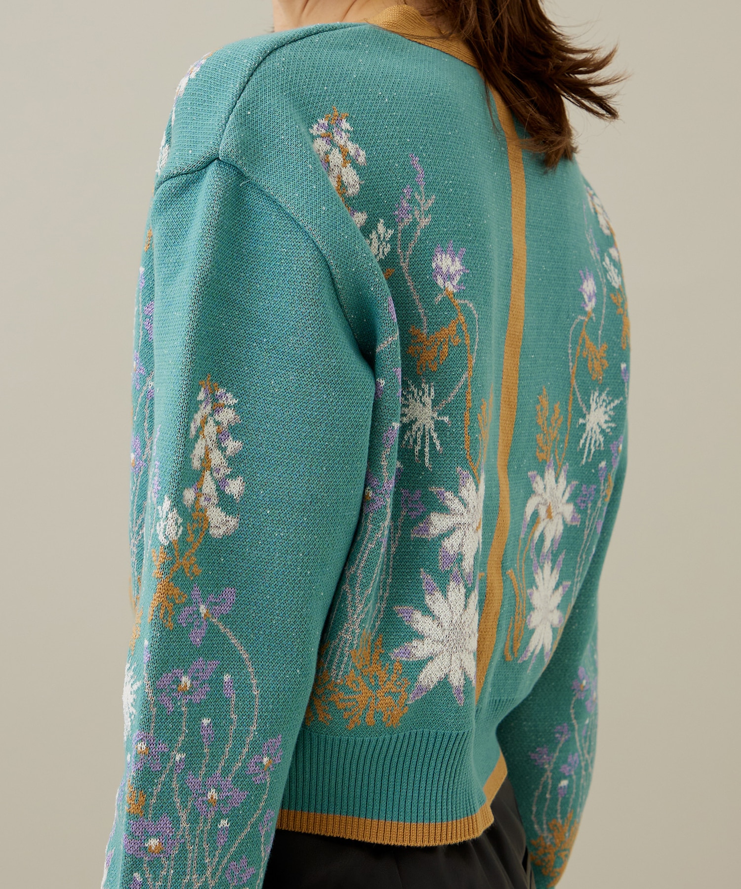 Garden flower knit cardigan