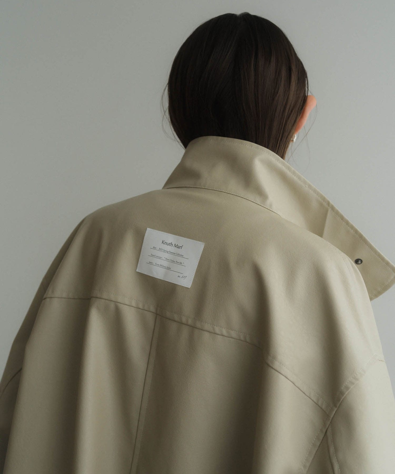 大人気定番商品 label jacket/sandbeige leather label www.annuaire