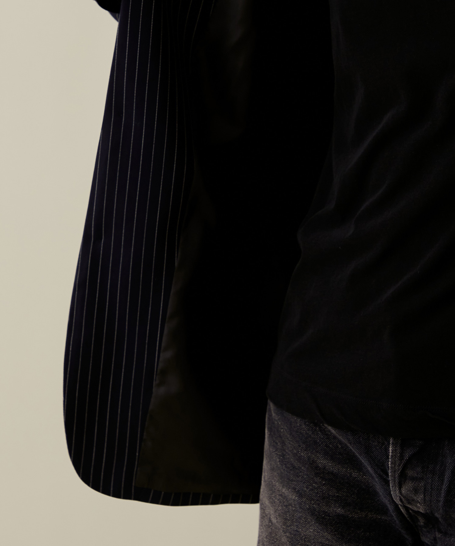 Stripe Sleeve Slit Jacket INSCRIRE