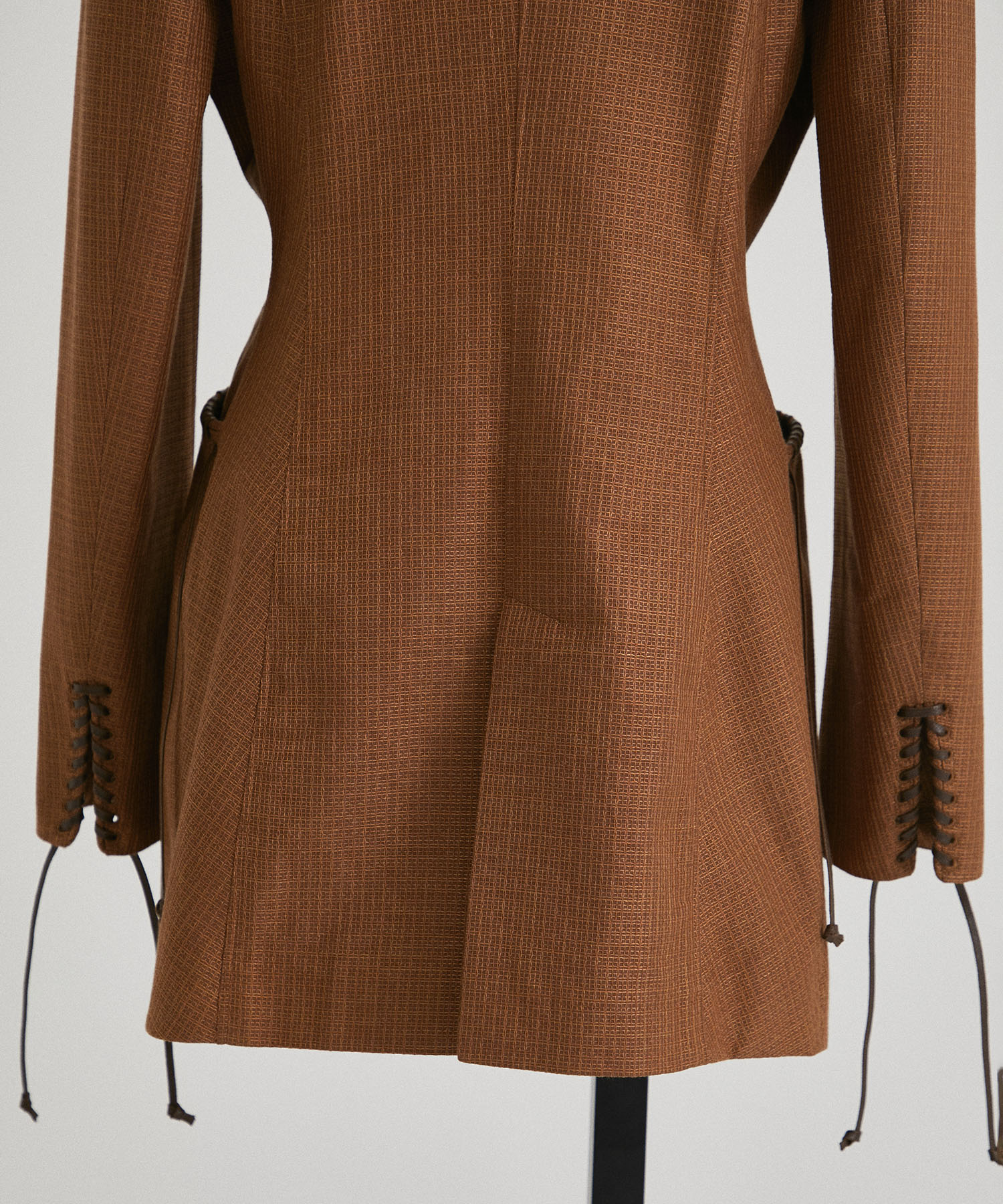 Geometric Silk Cotton Jacquard Double Beasted Jacket Mame Kurogouchi