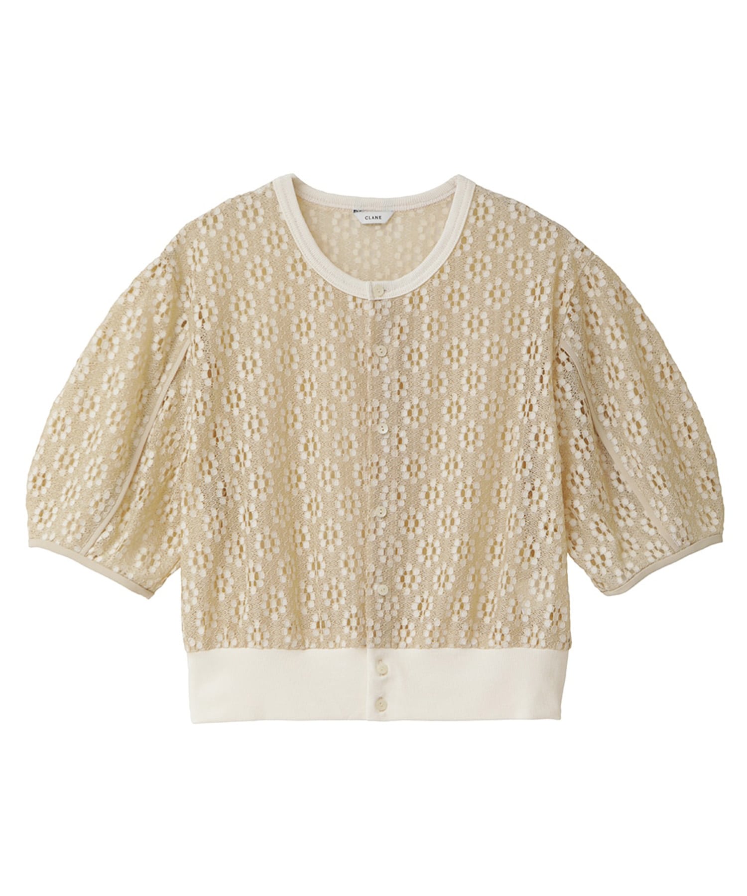 VINTAGE LACE MINI PUFF CARDIGAN(1 IVORY): CLANE: WOMENS｜ STUDIOUS