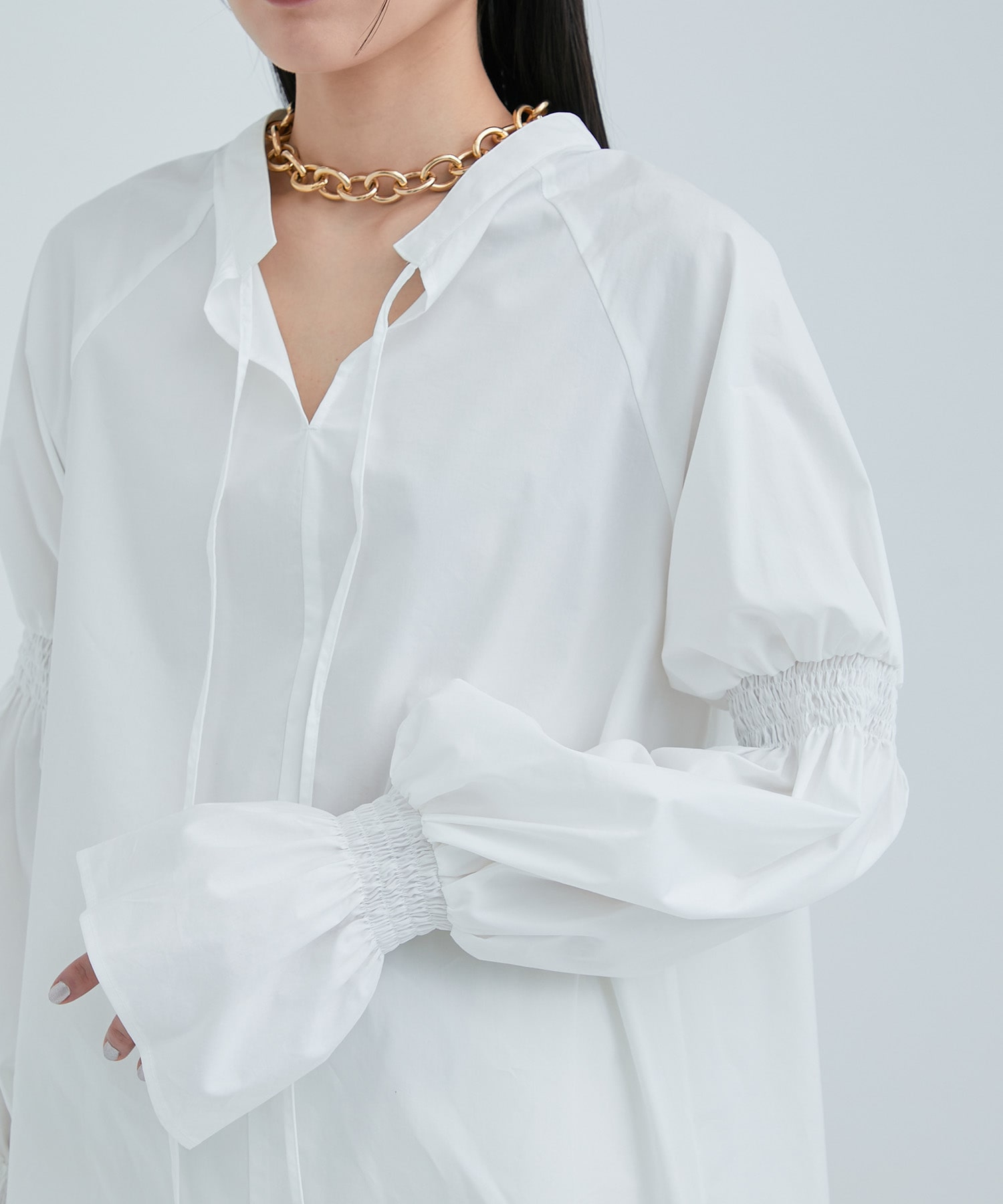 2WAY Candy Sleeve Shirt(FREE OFF WHITE): STUDIOUS: WOMENS