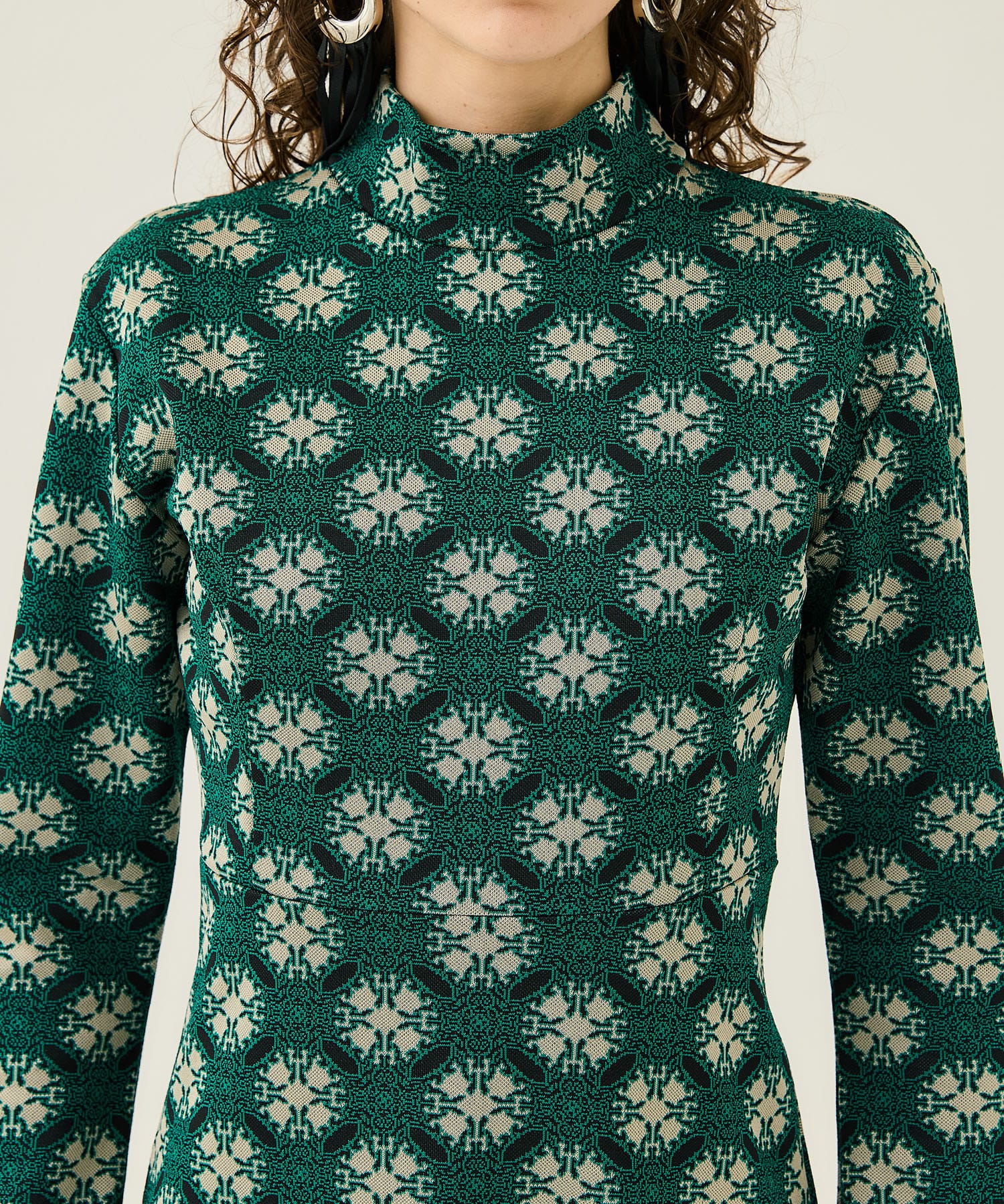 jacquard flare OP(1 GREEN): FUMIE=TANAKA: WOMENS｜ STUDIOUS ONLINE