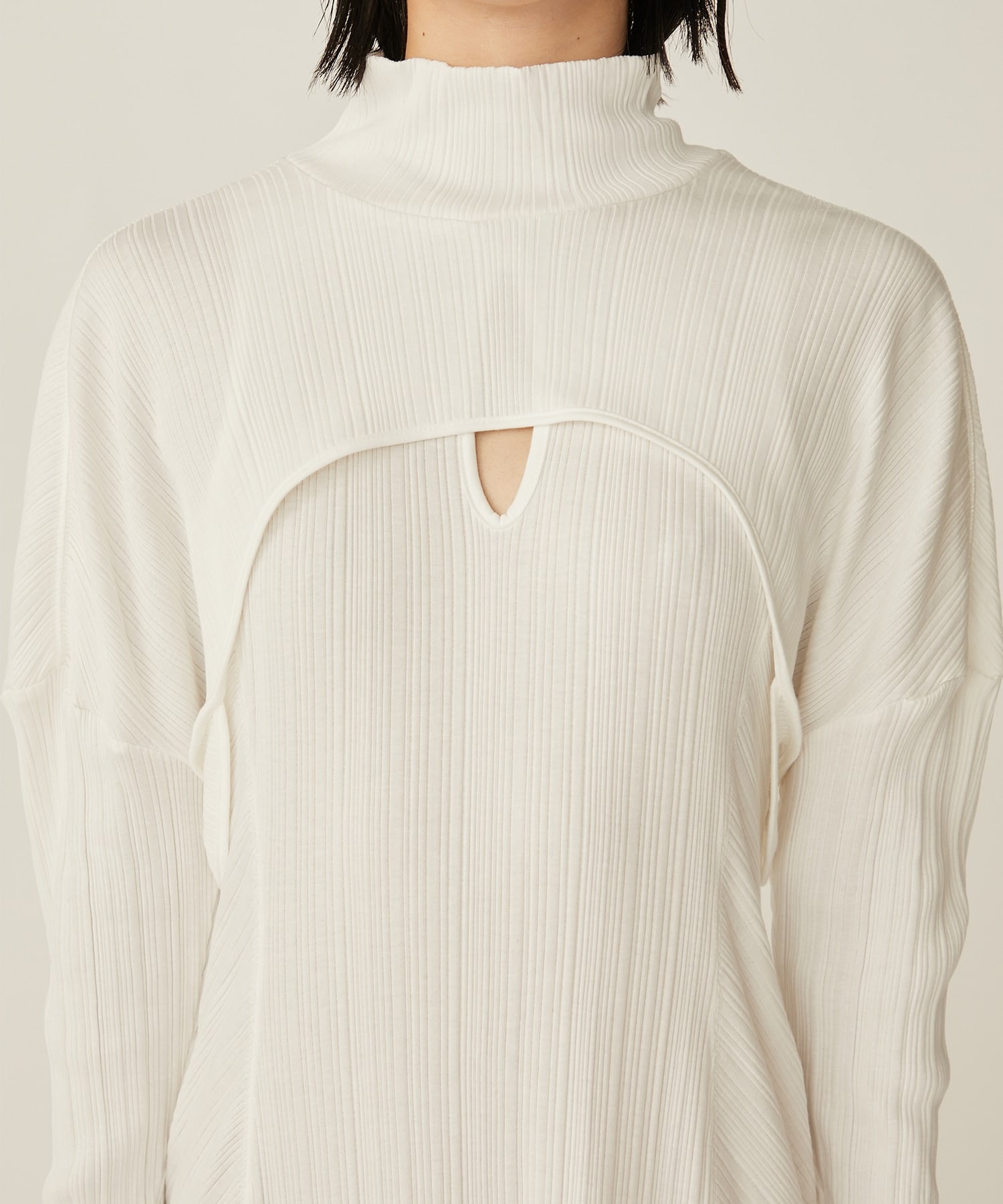Random Ribbed Organic Cotton 2 way Dress(1 WHITE): Mame Kurogouchi