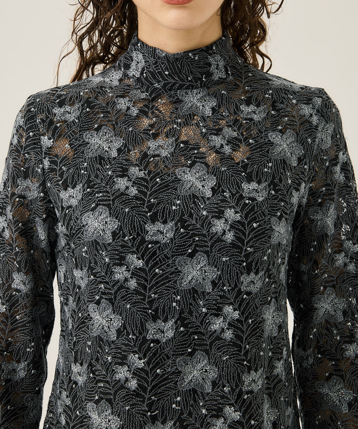 Embroidery Lace Tops EBONY