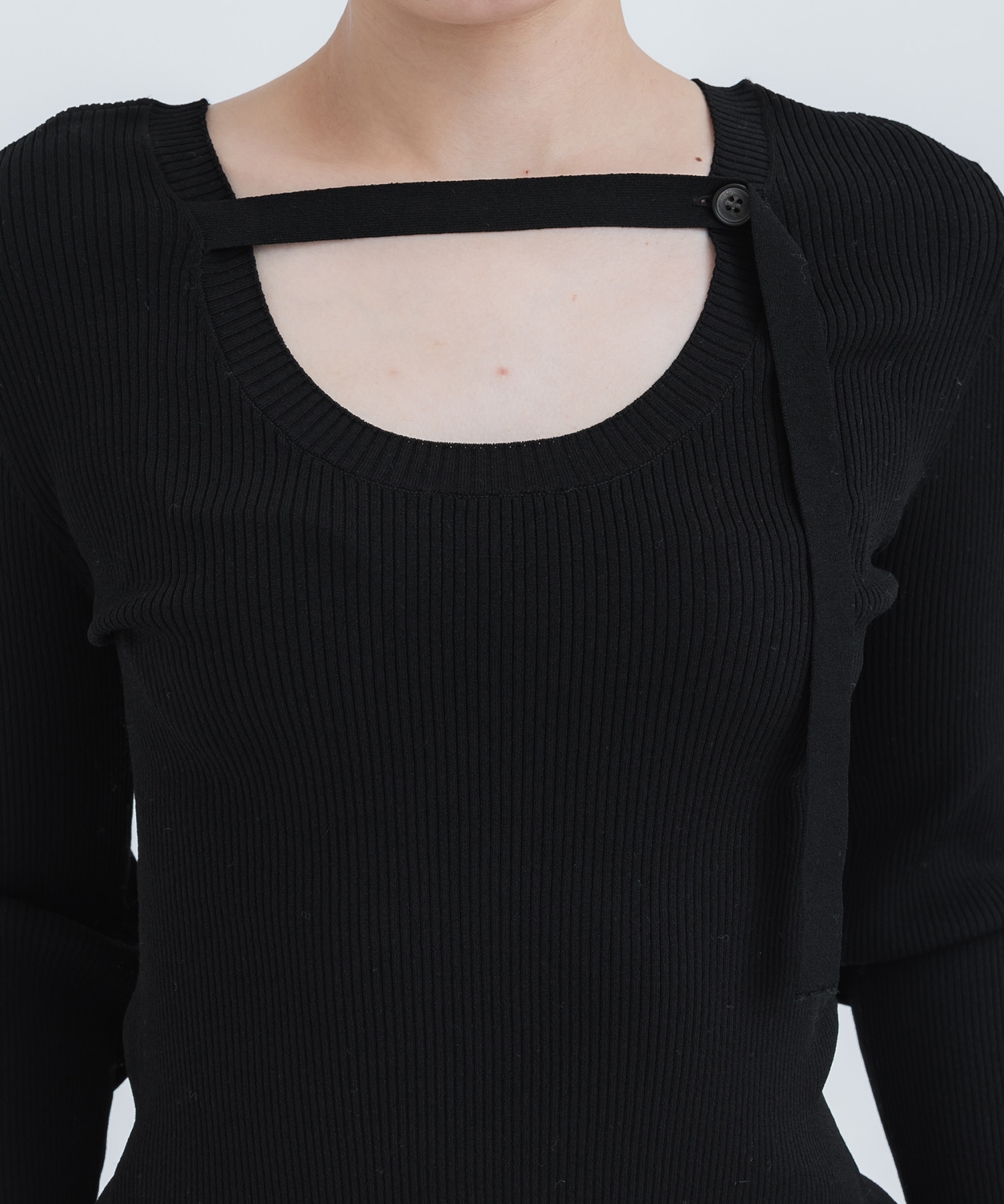 Slit Sleeve Knit Top(FREE BLACK): STUDIOUS: WOMENS｜ STUDIOUS