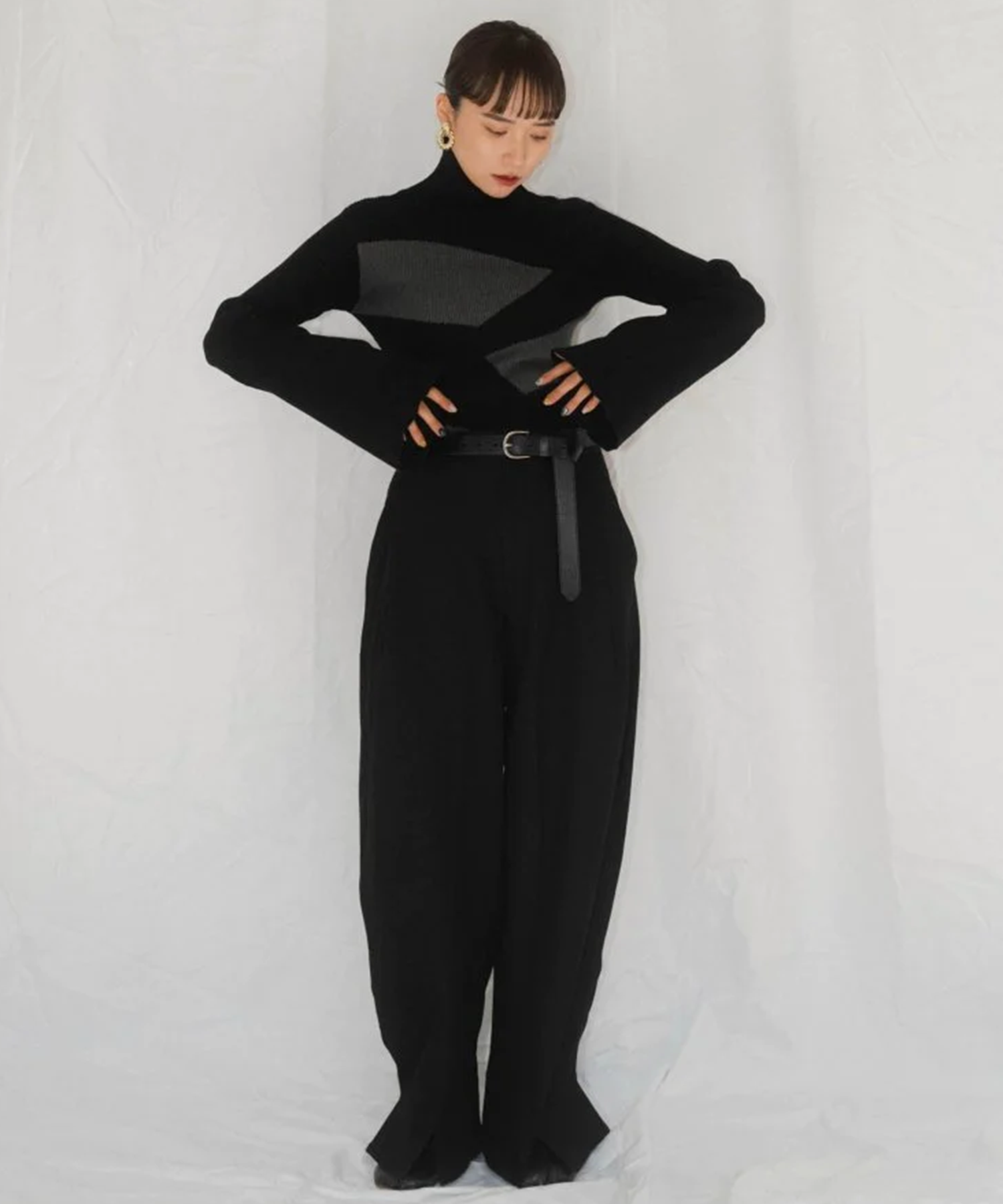 wide sleeve high neck knit KnuthMarf