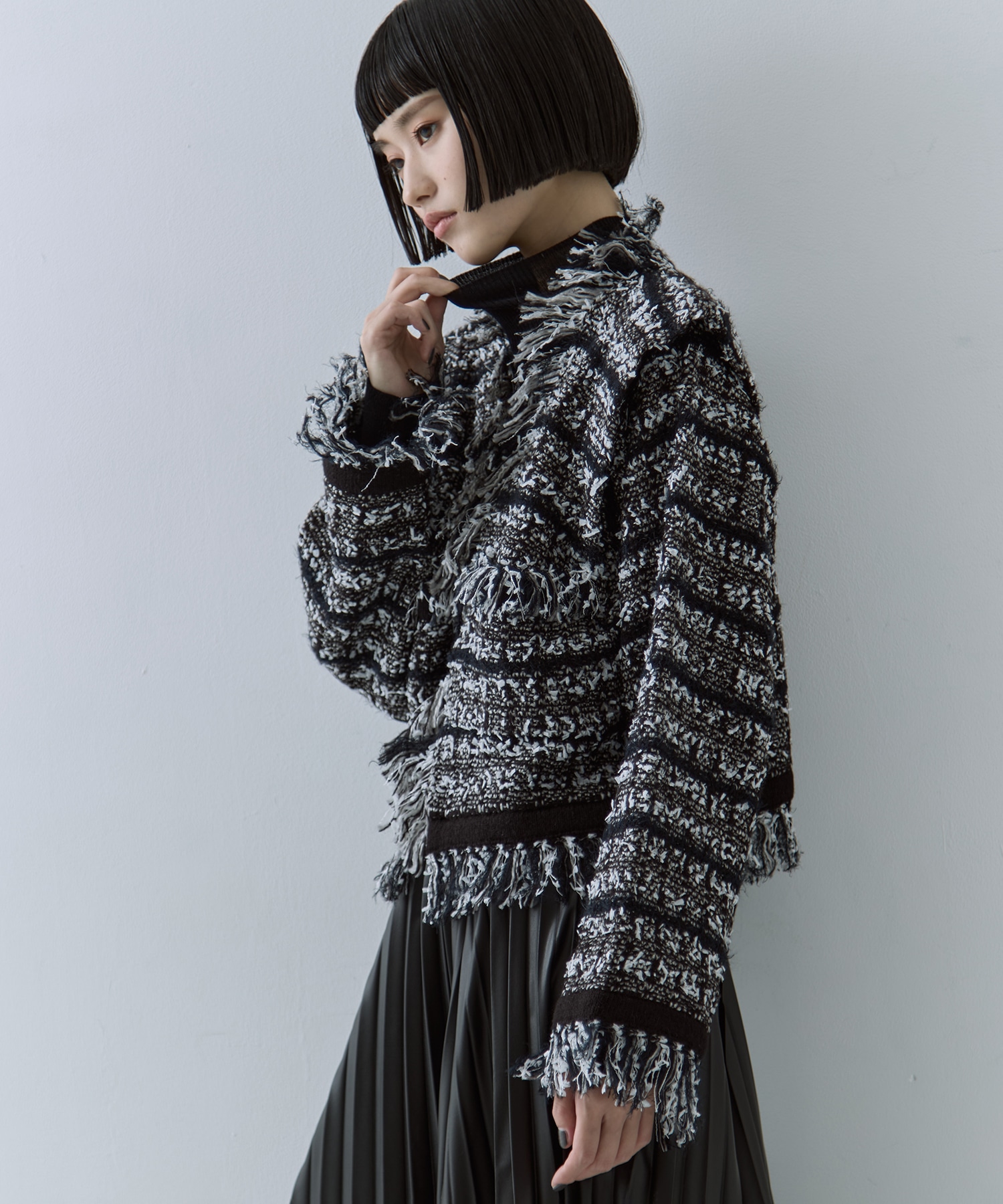 Tweed Knit Jacket STUDIOUS