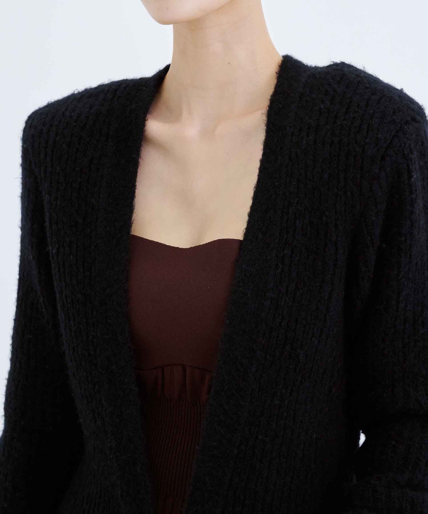 MOHAIR CASHMEREKNIT CARDIGAN(1 BLACK): FETICO: WOMENS｜ STUDIOUS