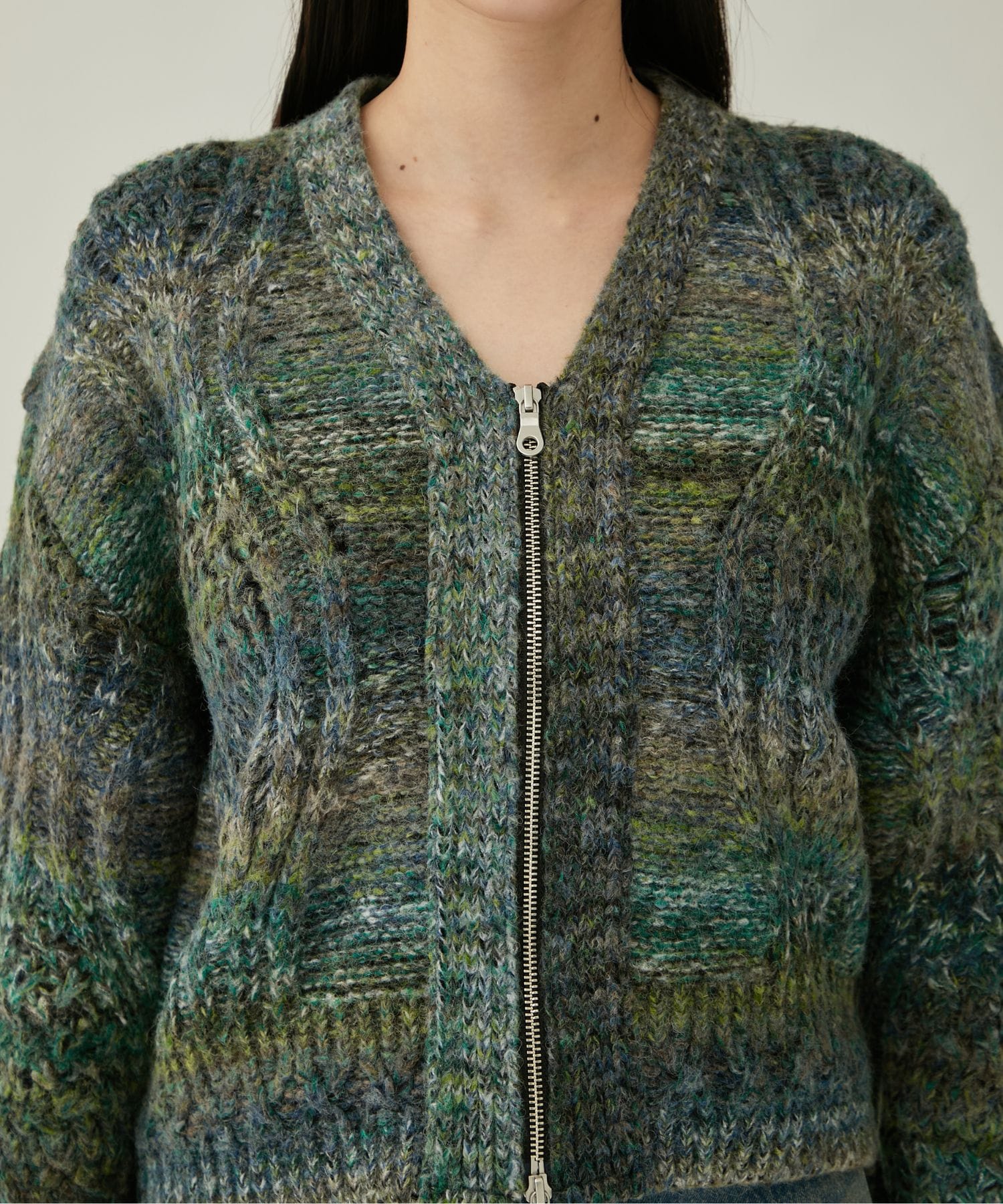 Hazy knit cardigan(FREE GREEN): MURRAL: WOMENS｜ STUDIOUS ONLINE