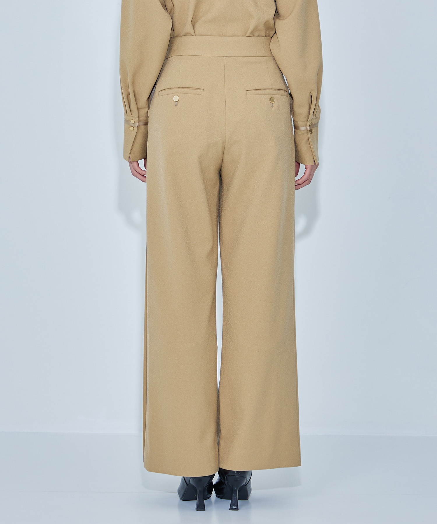 Front Pleats Georgette Pants STUDIOUS