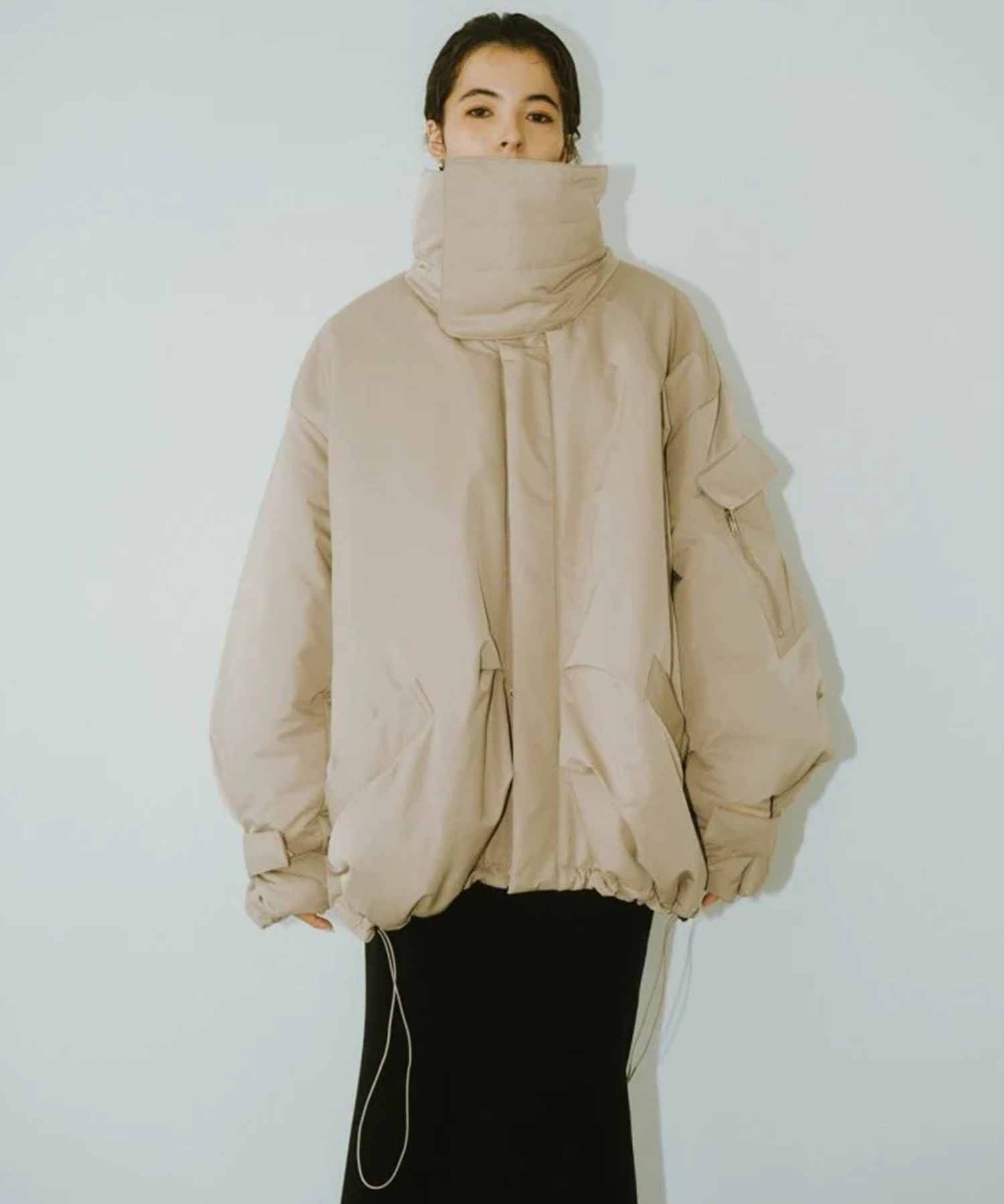 stand collar down jacket(S BEIGE): KnuthMarf: WOMENS｜ STUDIOUS