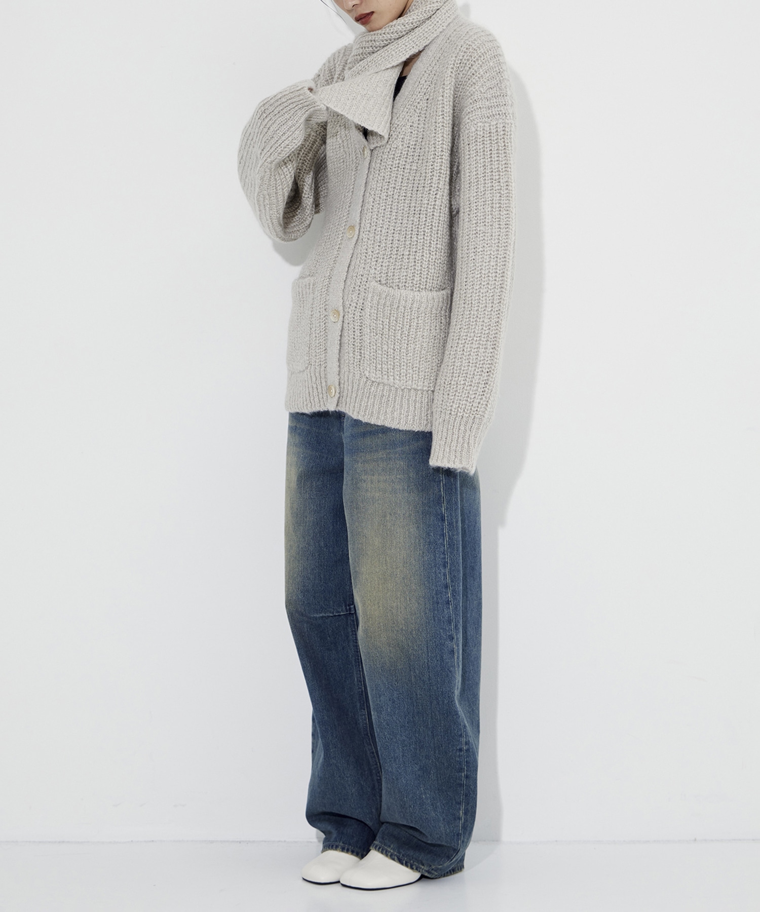 Soft Mohair Knit Cardigan STUDIOUS