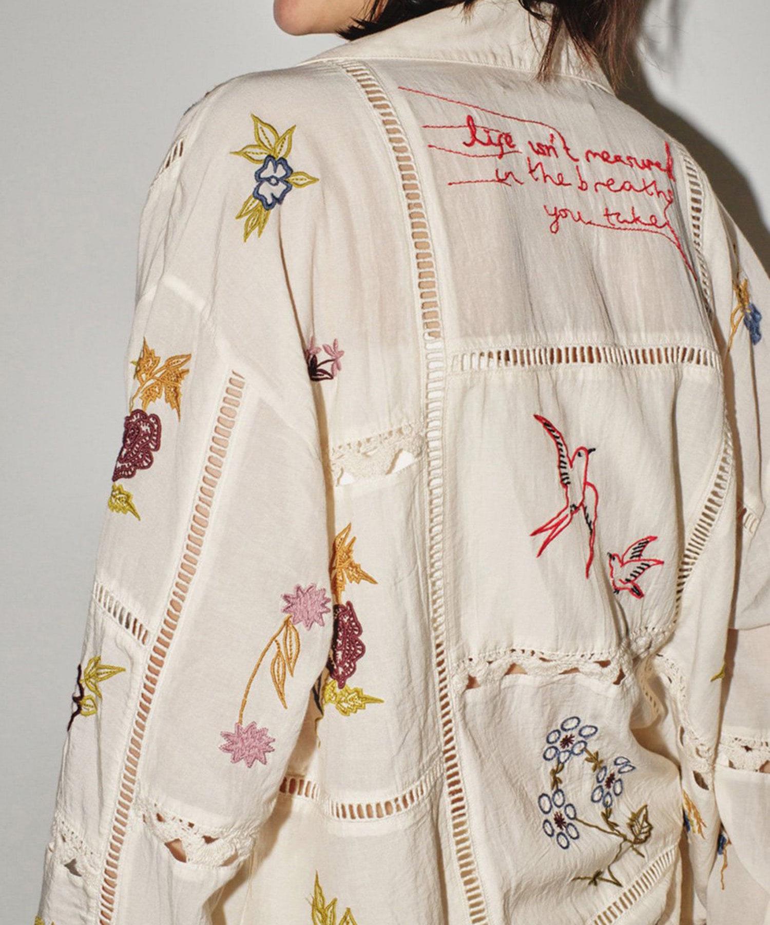 Embroidery Patchwork Shirts TODAYFUL