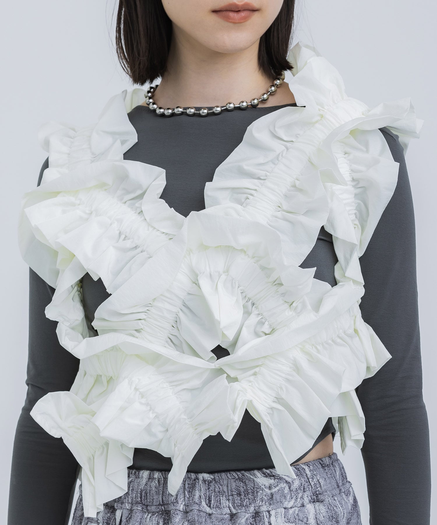 kiki frill vest(FREE WHITE): HOUGA: WOMENS｜ STUDIOUS ONLINE公式 