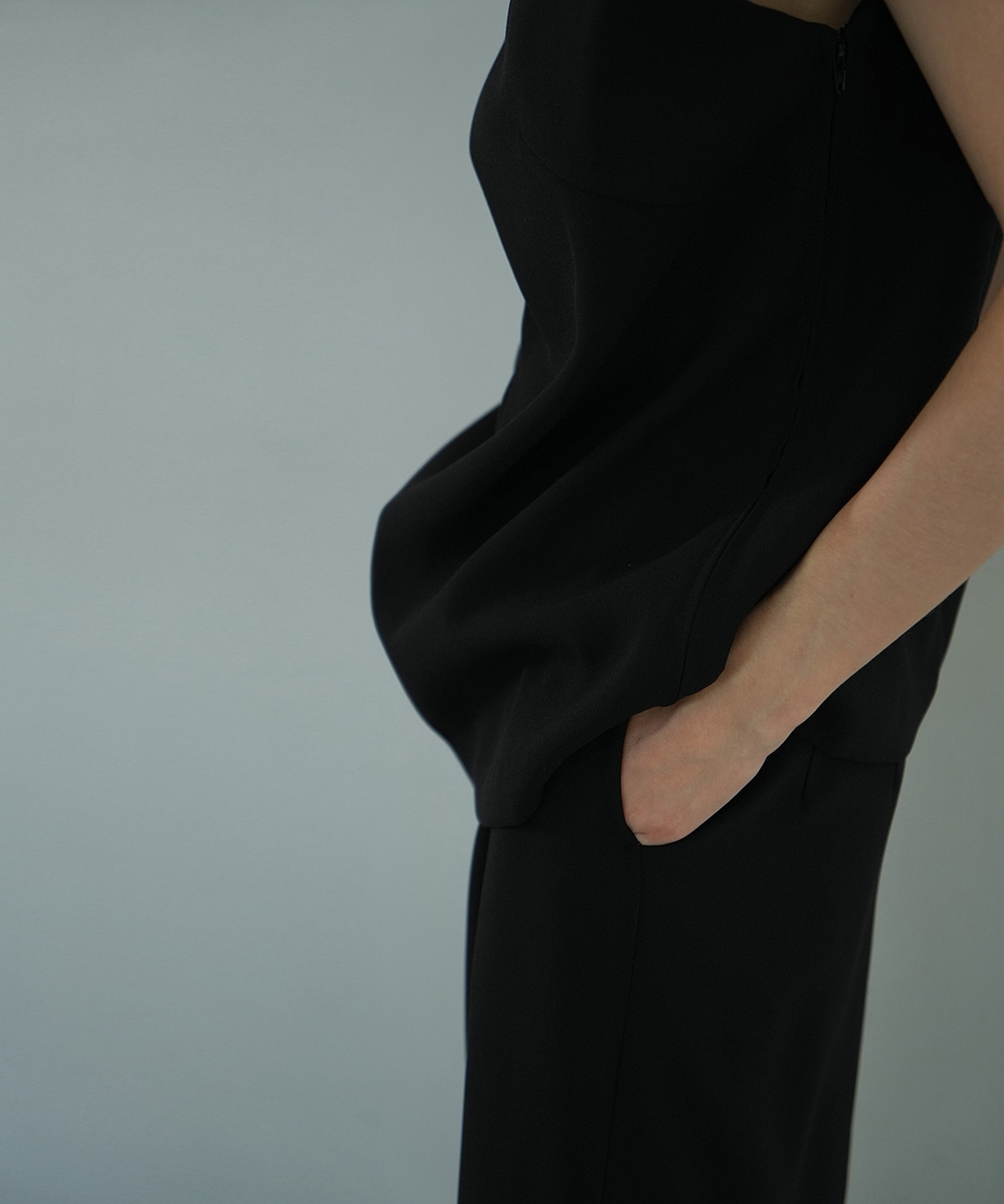 LAYERED BACK OPEN ONEPIECE(0 BLACK): CLANE: WOMENS｜ STUDIOUS 