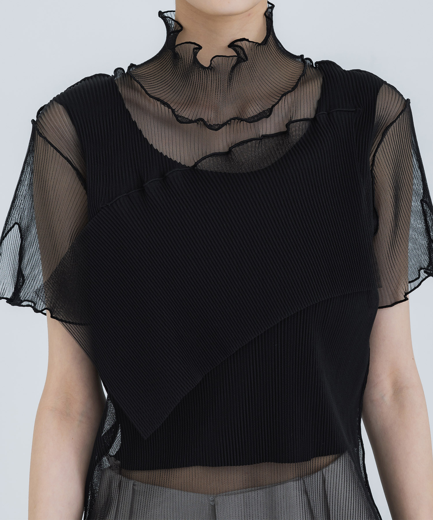 Layered Sheer Top(FREE BLACK): kotohayokozawa: WOMENS｜ STUDIOUS 