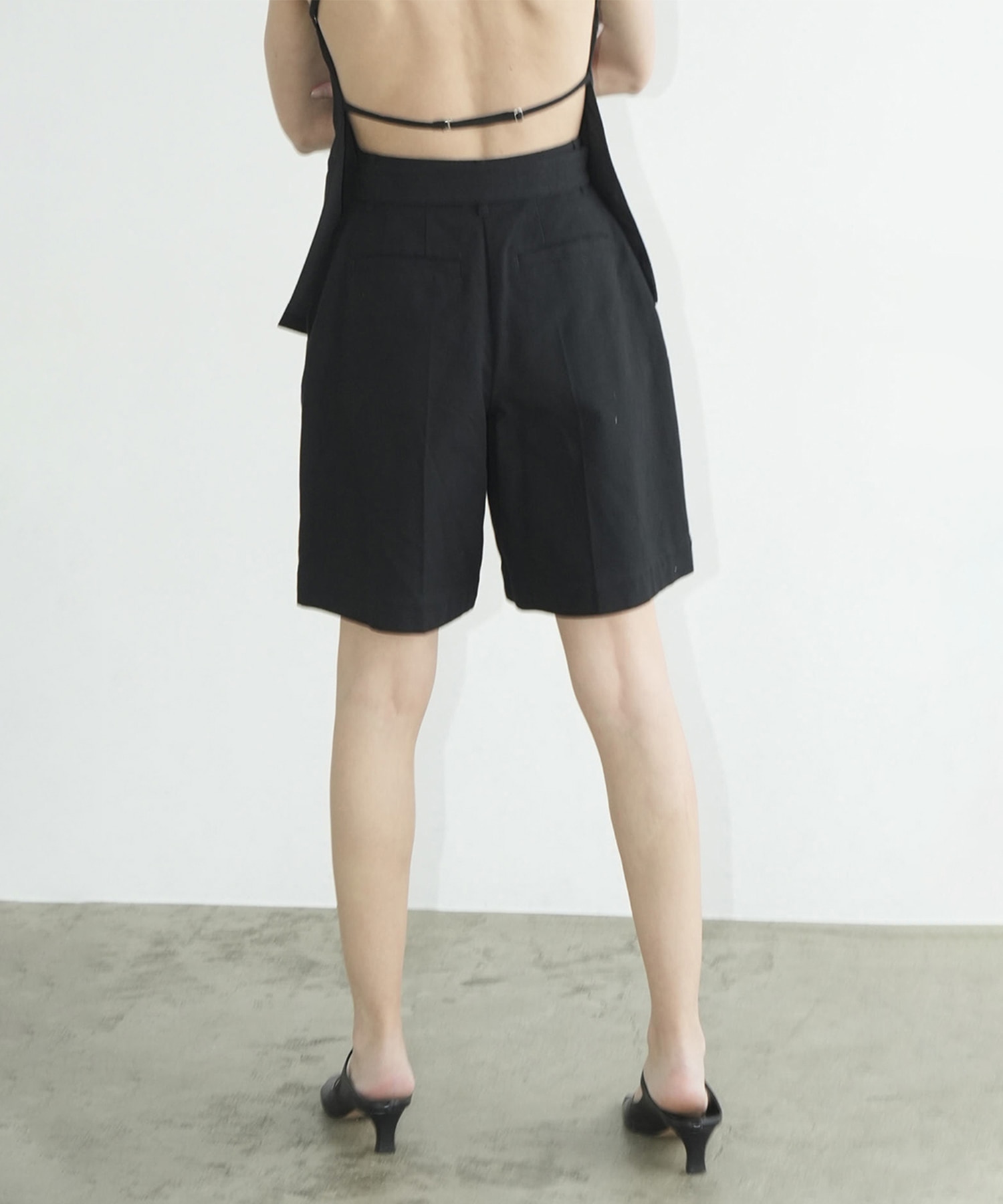 STITCH BELT HALF PANTS CLANE