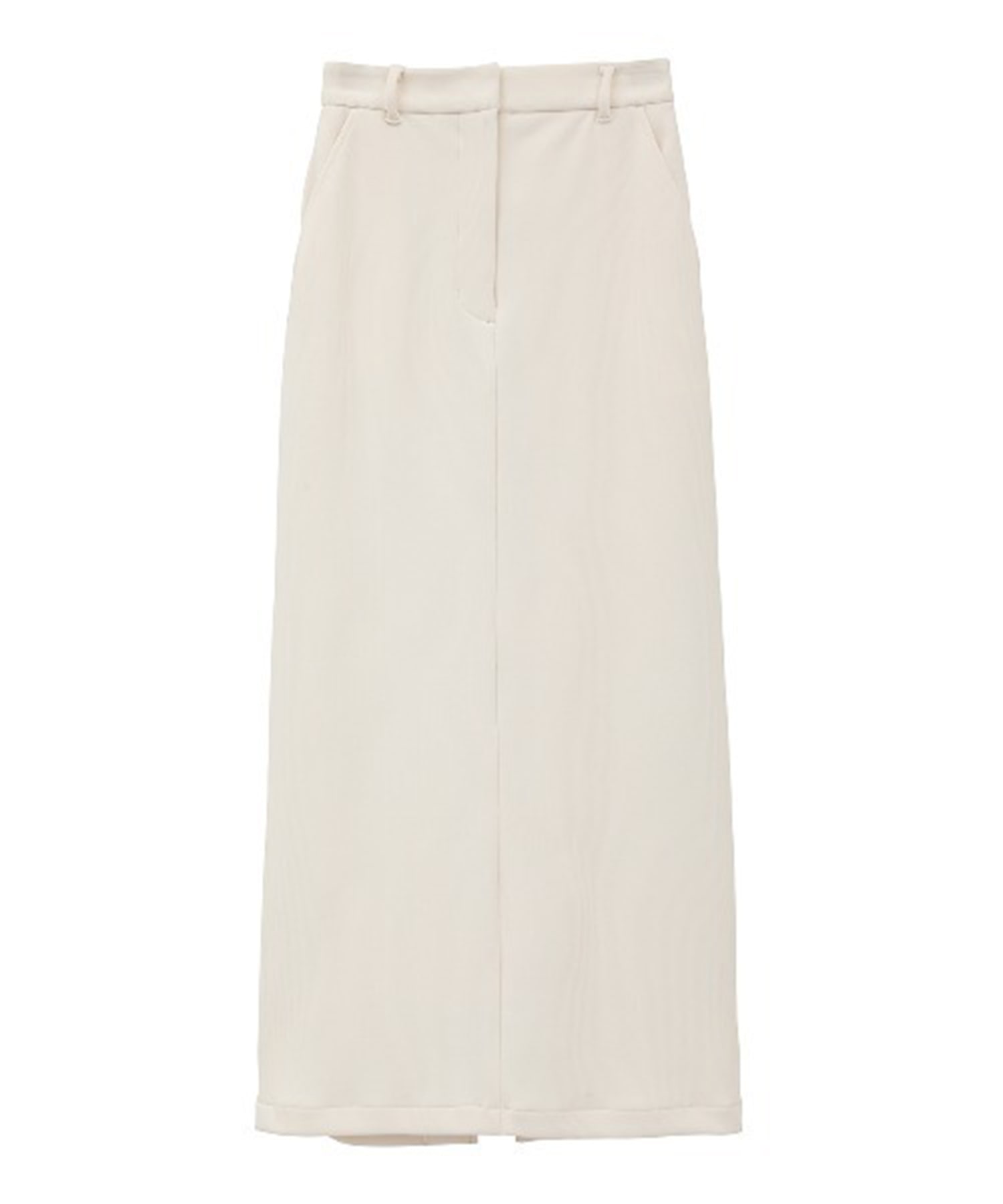 RIB STRIPE STRAIGHT SKIRT CLANE