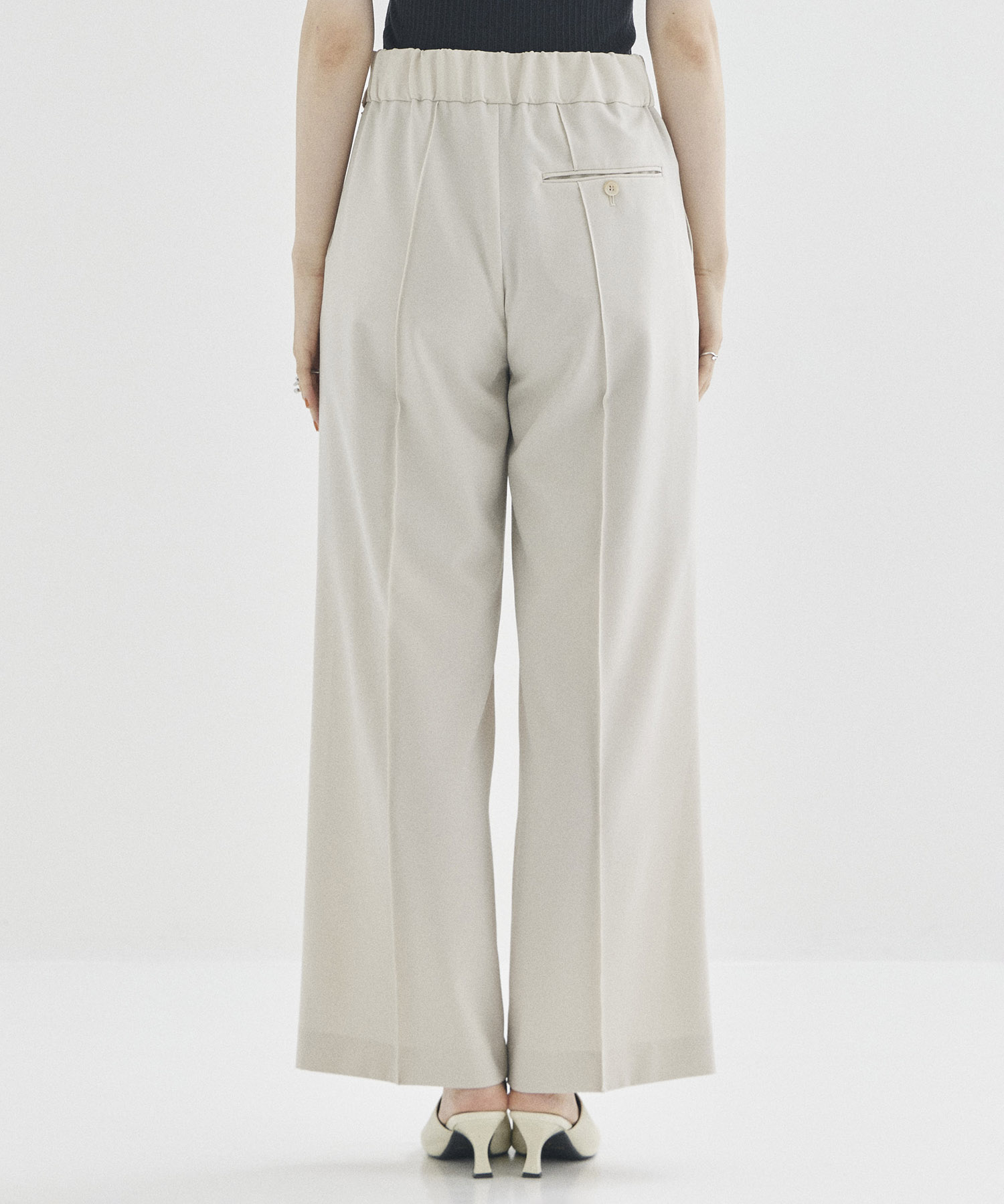 Strecth Twill Tucked Trousers STUDIOUS