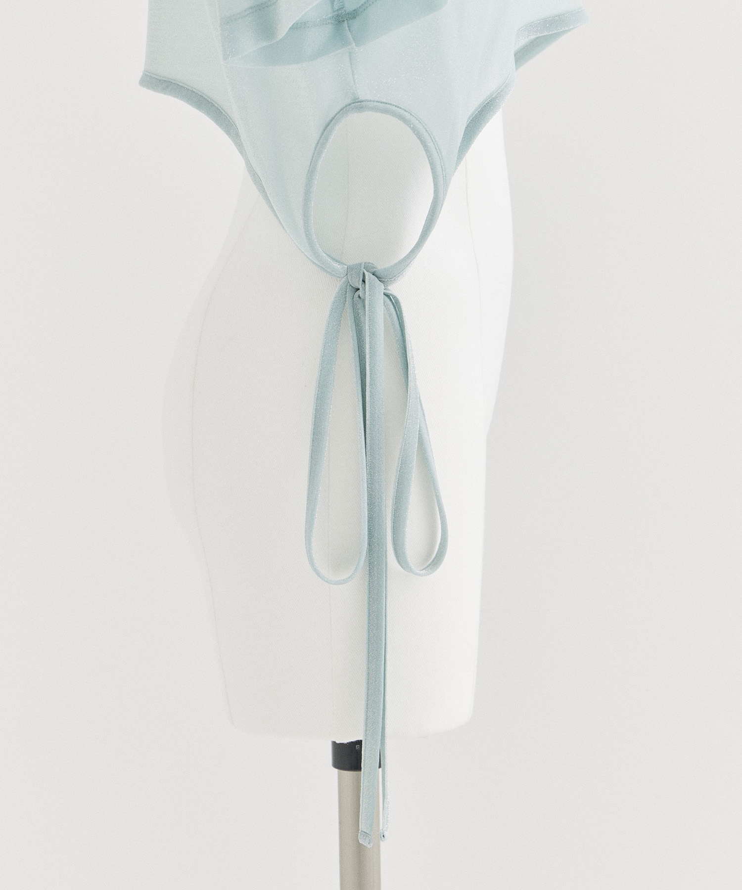 Lame Jersey Cropped Sheer Top Mame Kurogouchi