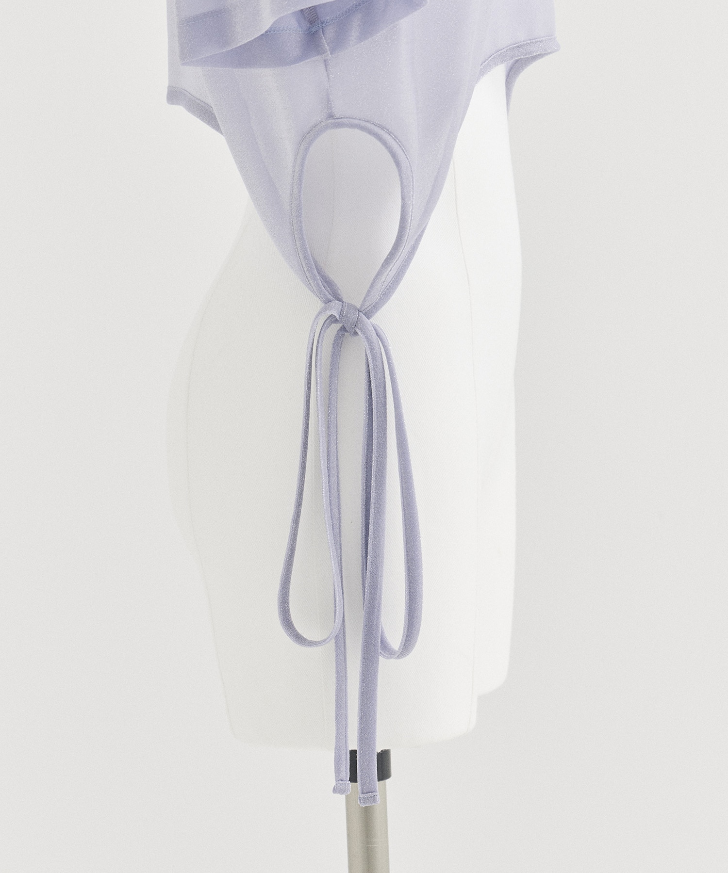 Lame Jersey Cropped Sheer Top Mame Kurogouchi