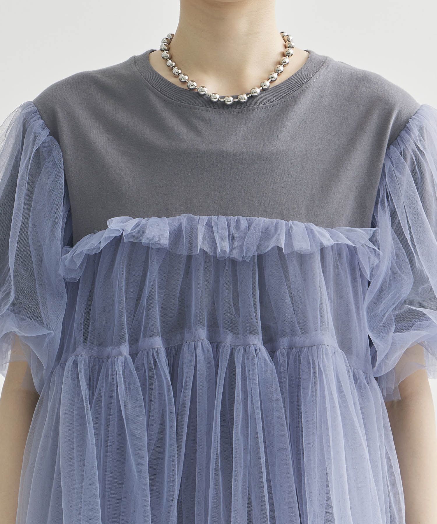 別注 Tulle Layered T-shirt VIVIANO