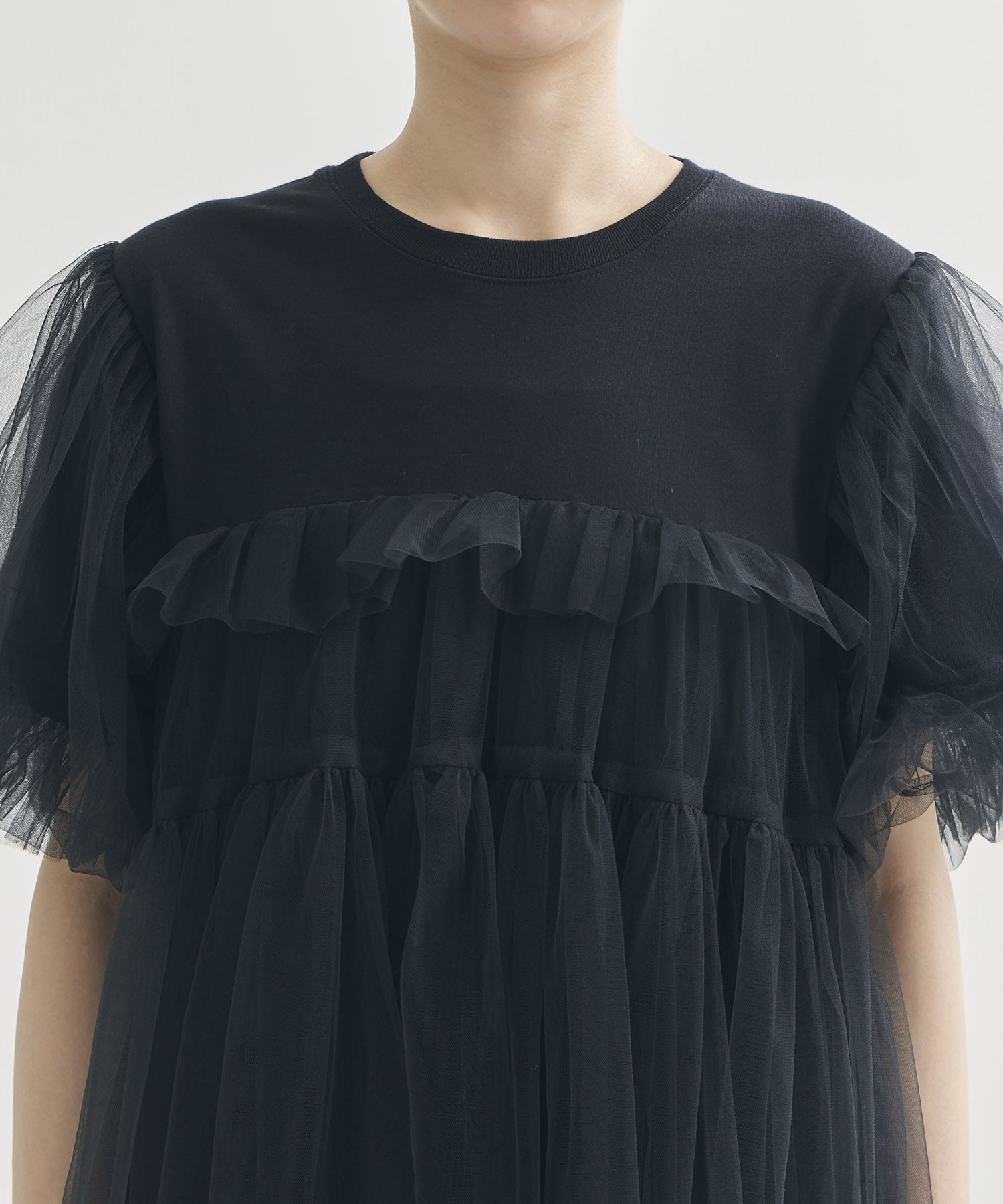 別注 Tulle Layered T-shirt VIVIANO