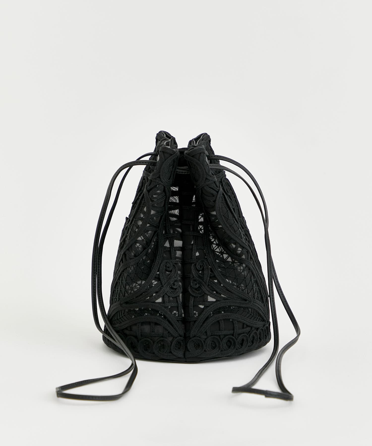 Cording Embroidery Bucket Bag