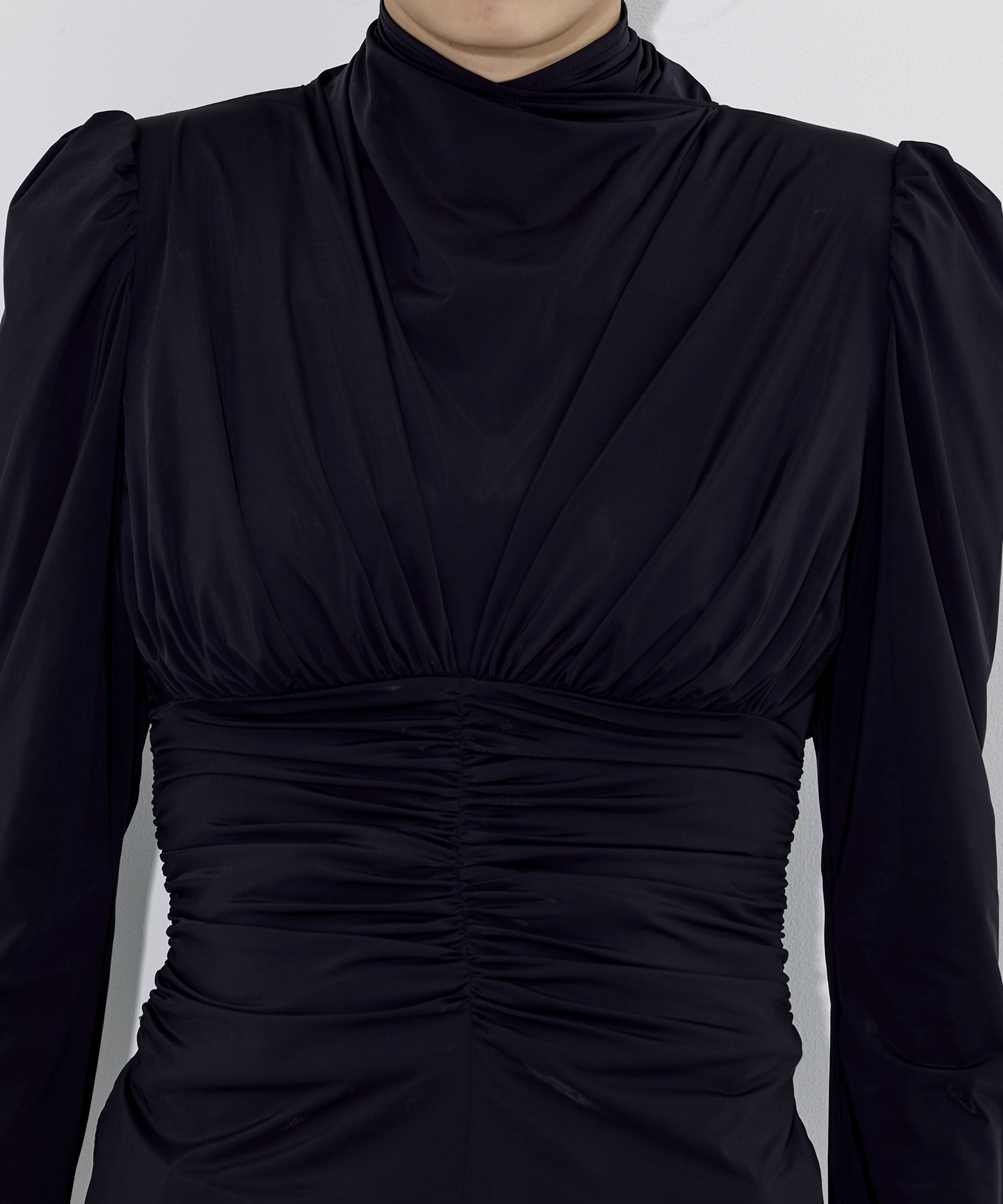 STRECH JERSEY DRAPED BLOUSE FETICO