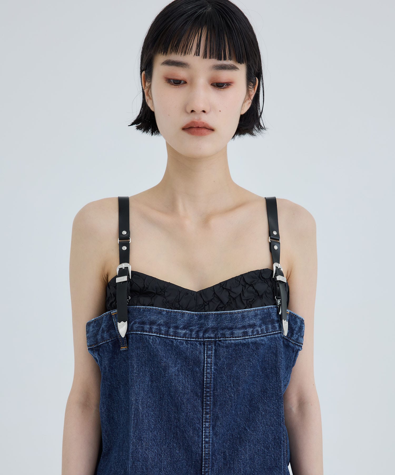 Suspenders denim dress TOGA PULLA