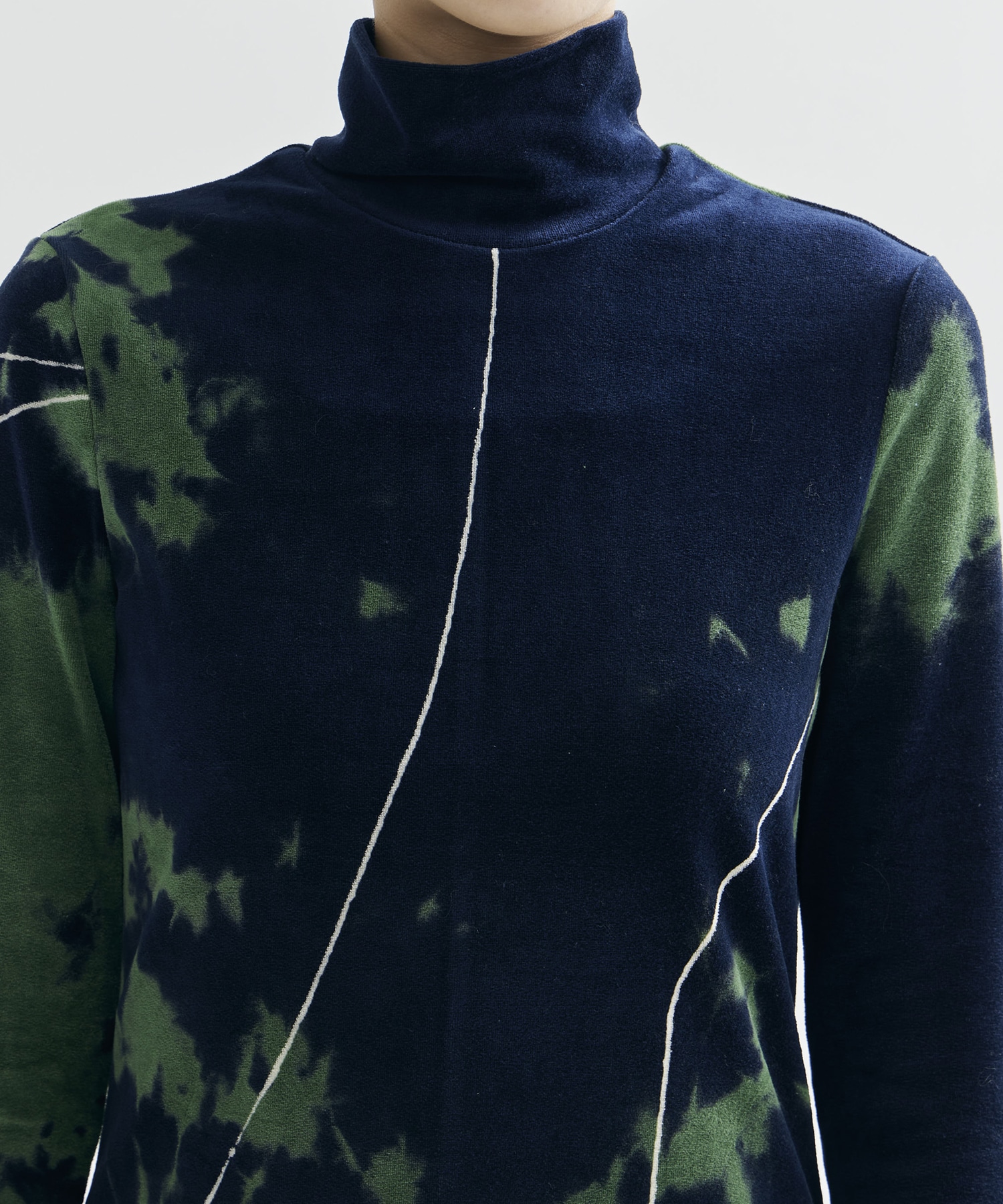 Kintsugi Velour Jersey High Neck Top Mame Kurogouchi