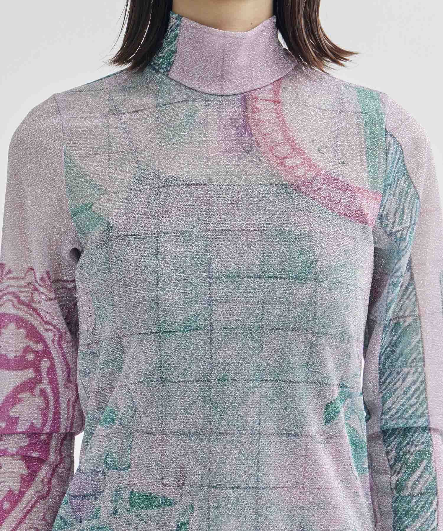 Graphic Glitter Top YOHEI OHNO