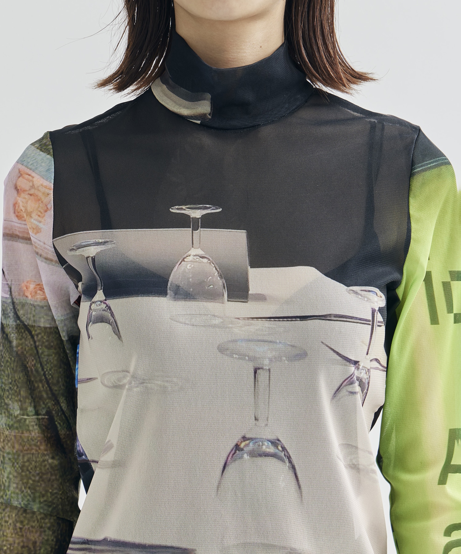 Graphic Mesh Top YOHEI OHNO