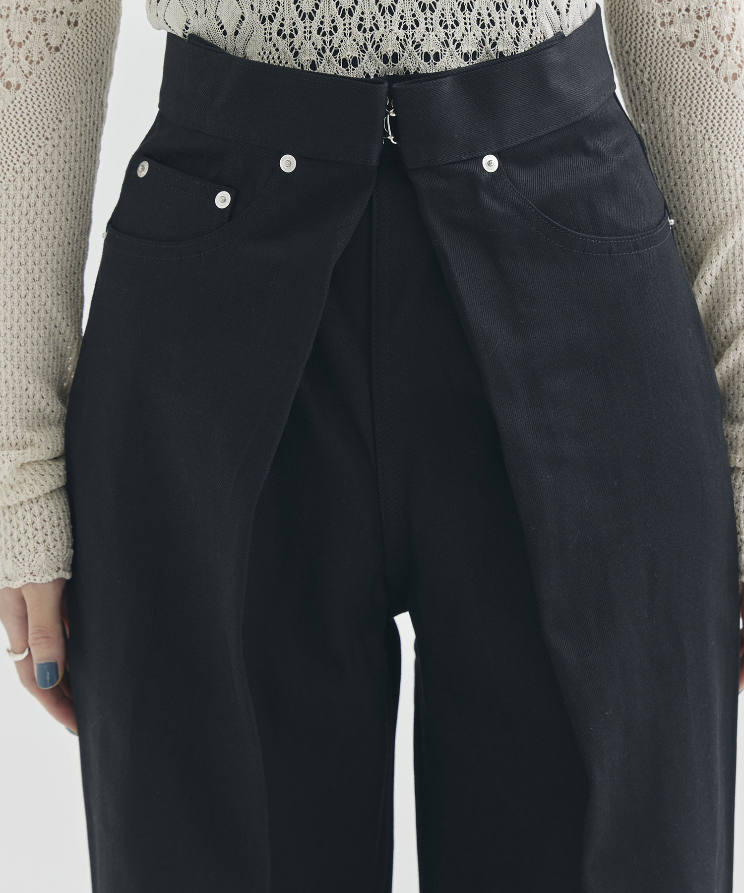 RIGID DENIM WIDE PANTS (SHORT LENGTH) JOHN LAWRENCE SULLIVAN