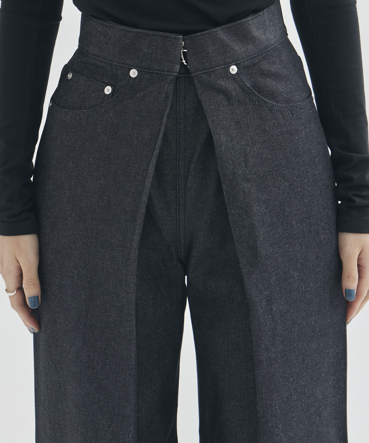 RIGID DENIM WIDE PANTS (SHORT LENGTH) JOHN LAWRENCE SULLIVAN