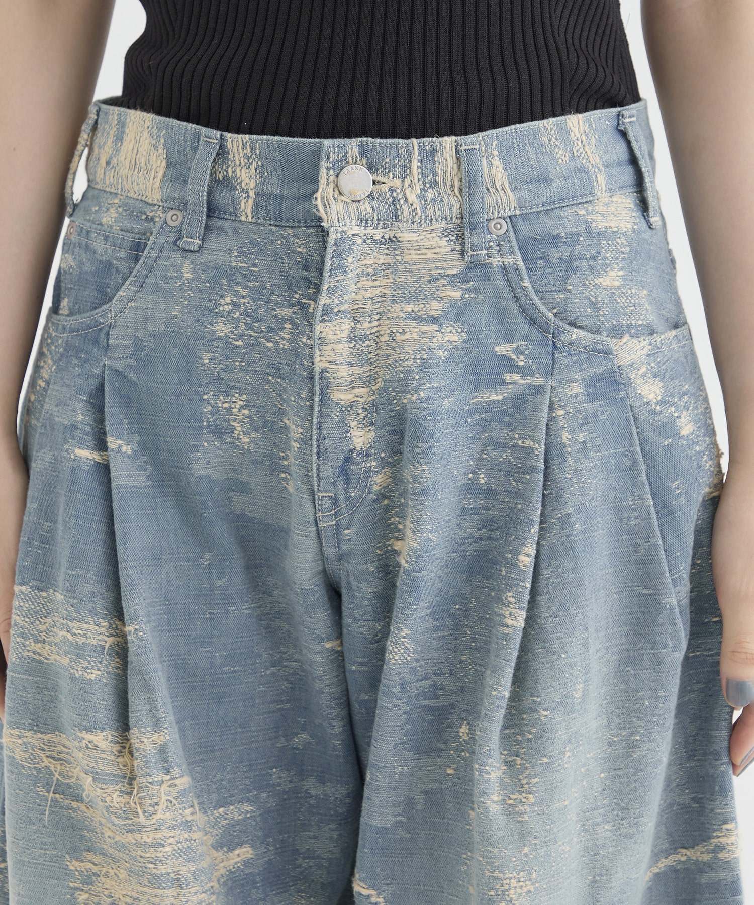 DENIM WIDE PANTS TAAKK