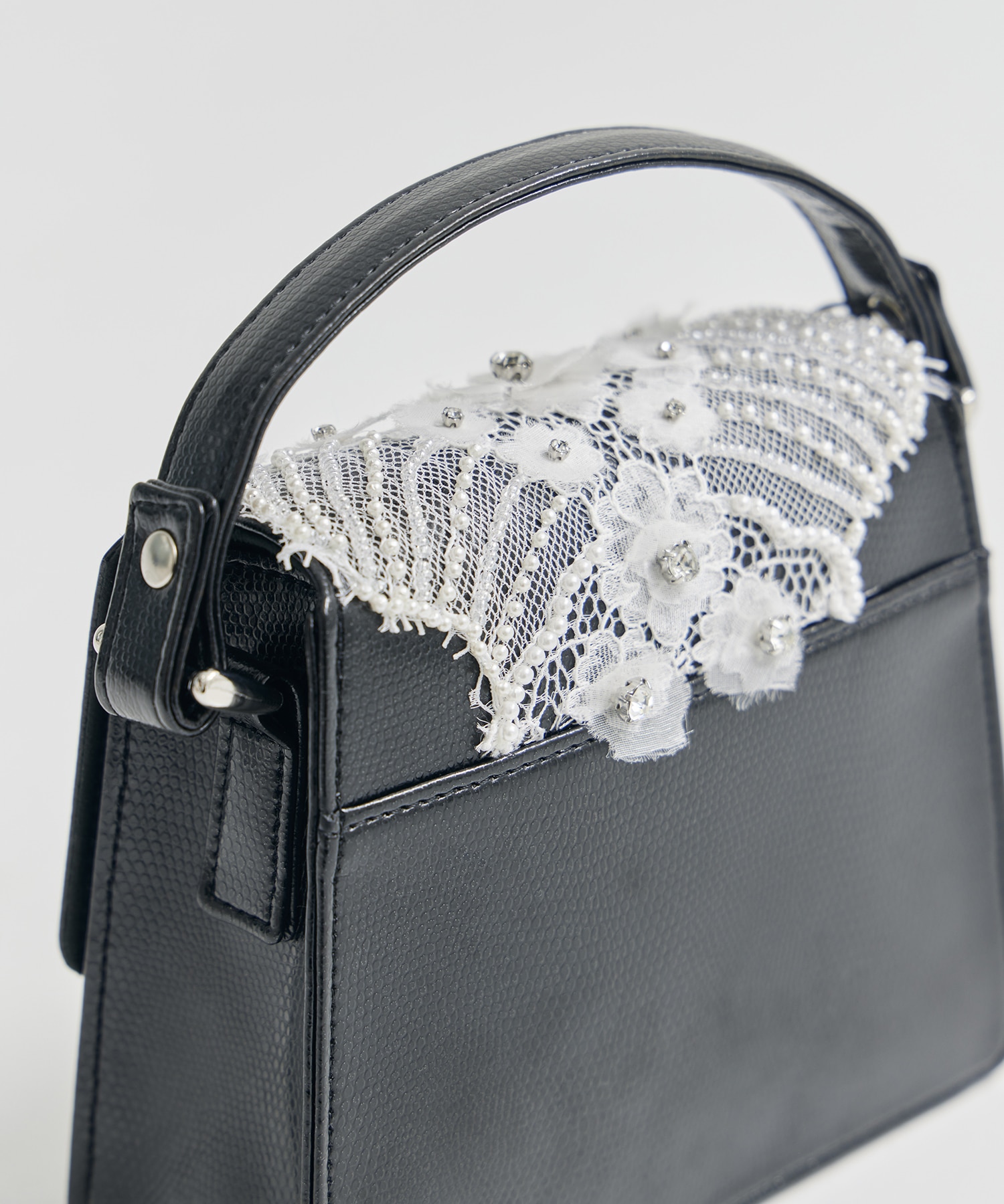 white lace crocodile mini bag tanakadaisuke