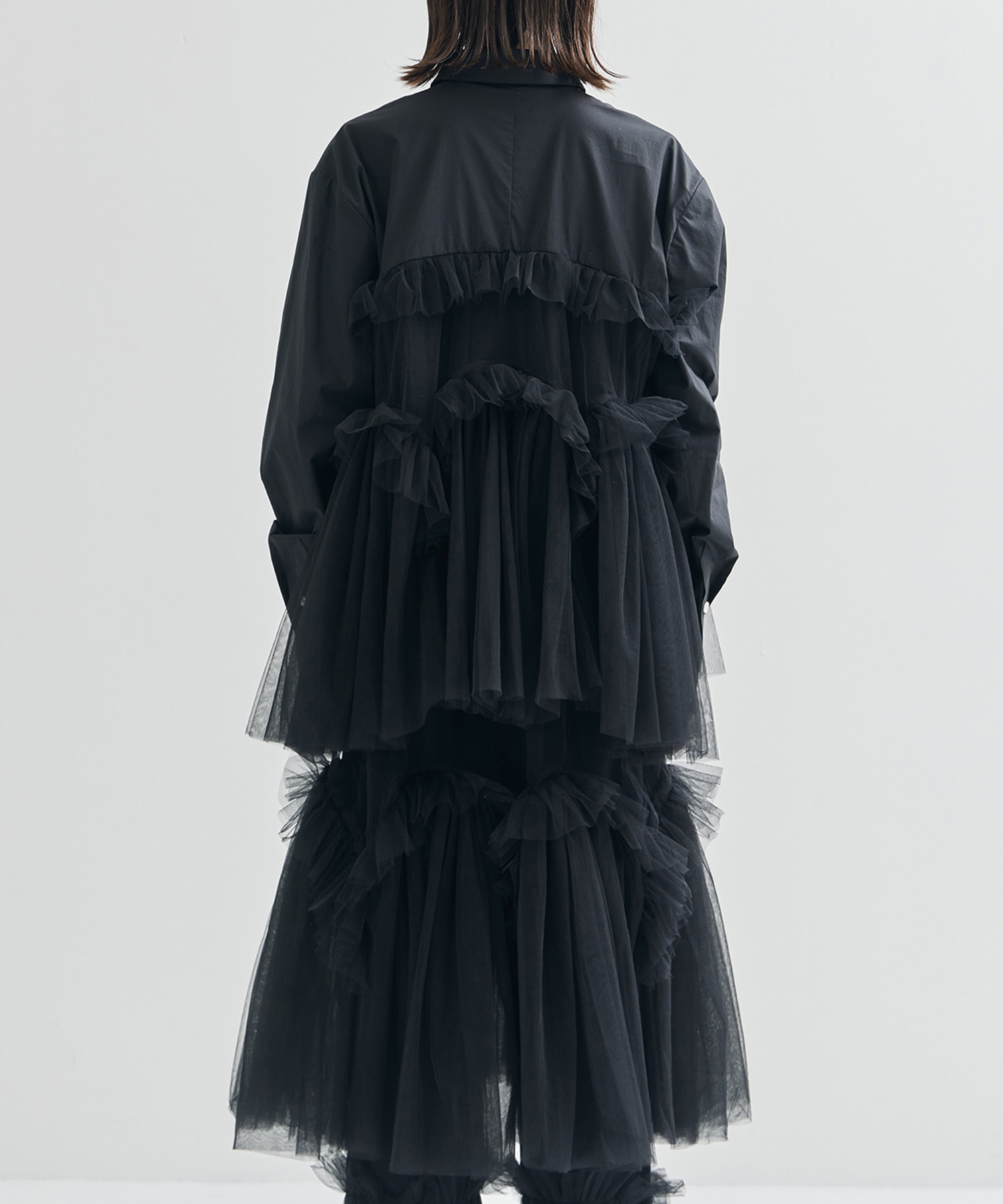 Shirt with Swell Ruffle Tulle VIVIANO