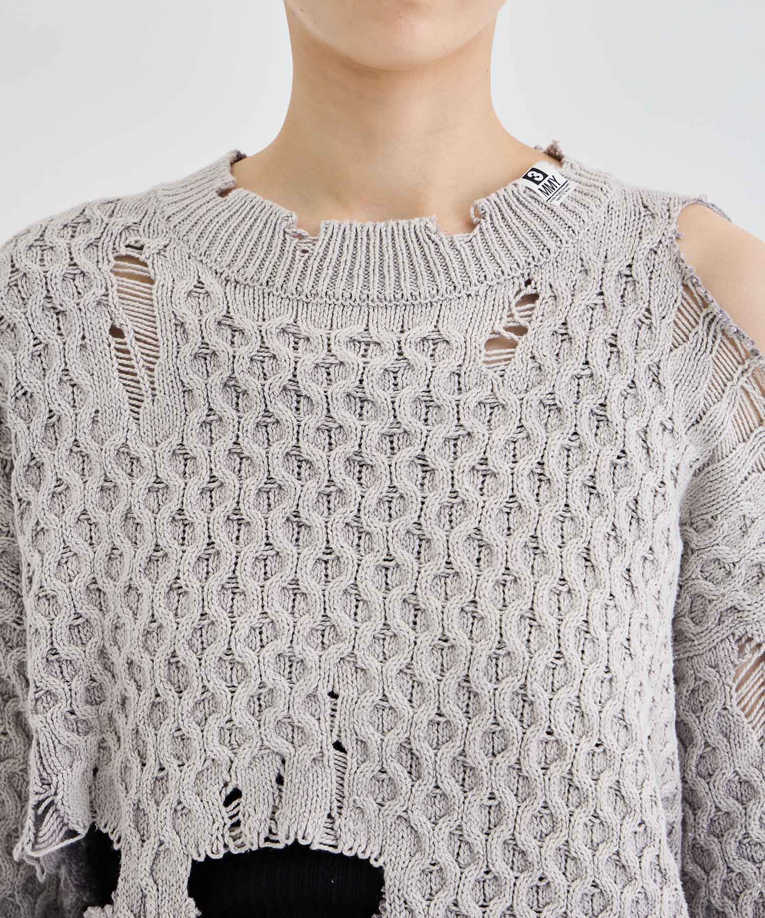 SUNFADED KNIT PULLOVER Maison MIHARA YASUHIRO